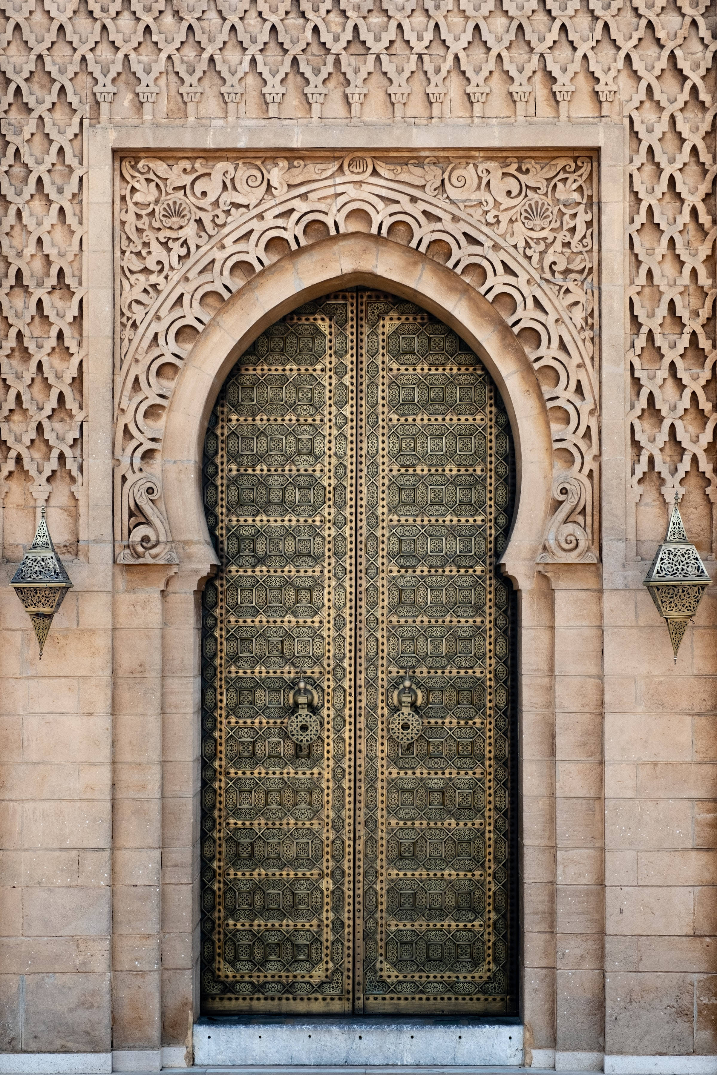 Moroccan Style Elegant Double Door Picha ya Ukuta