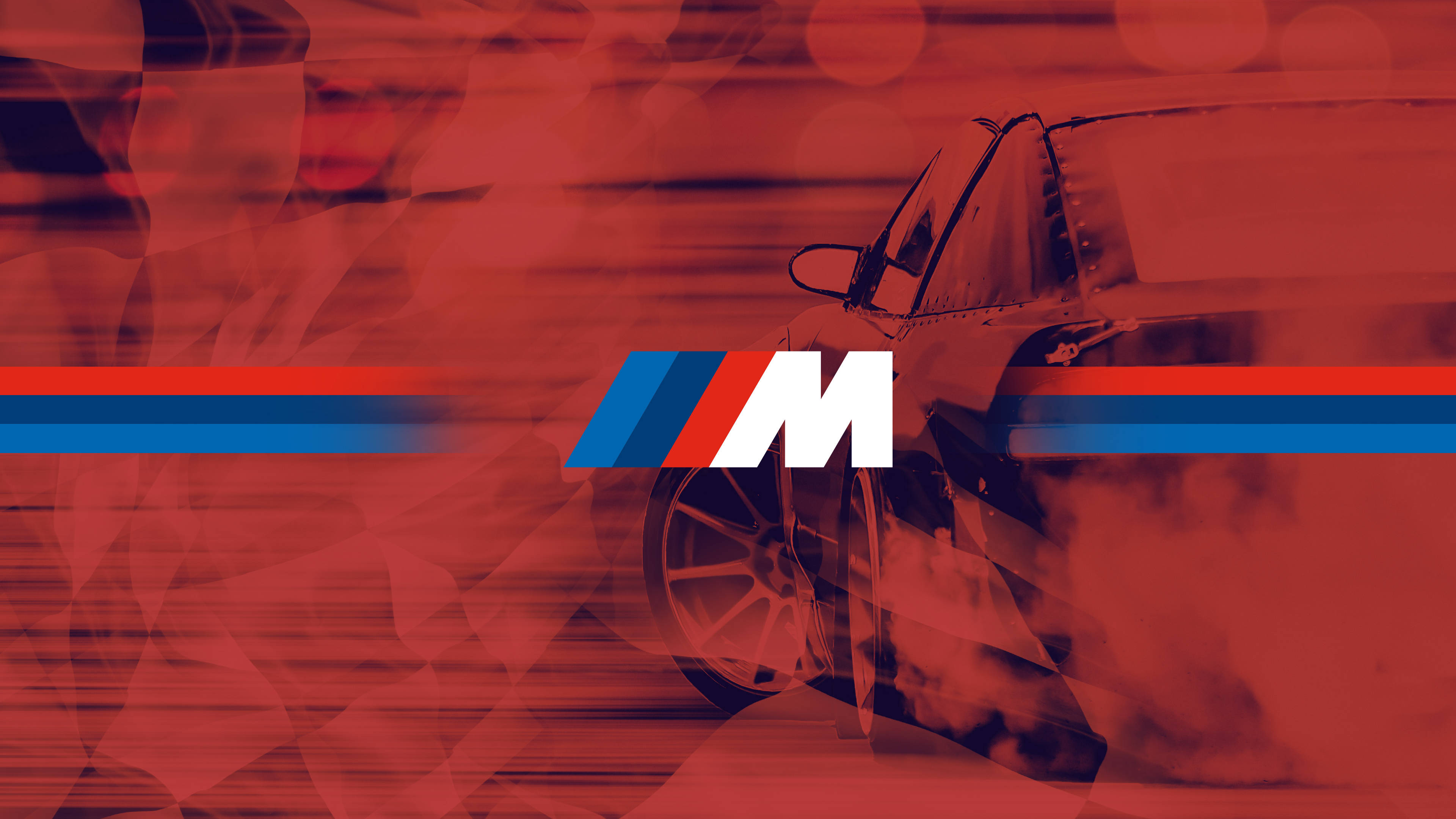 Moto Nyekundu wa BMW M Smoky Picha ya Ukuta