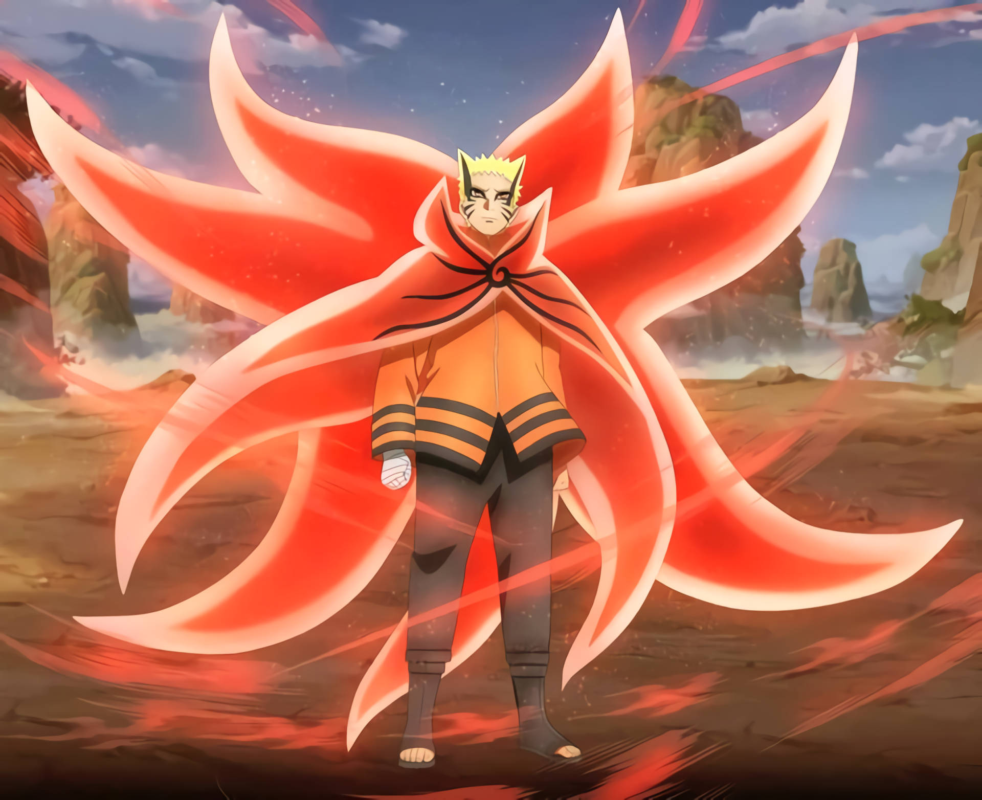 Moto wa Naruto Baryon Mode Picha ya Ukuta
