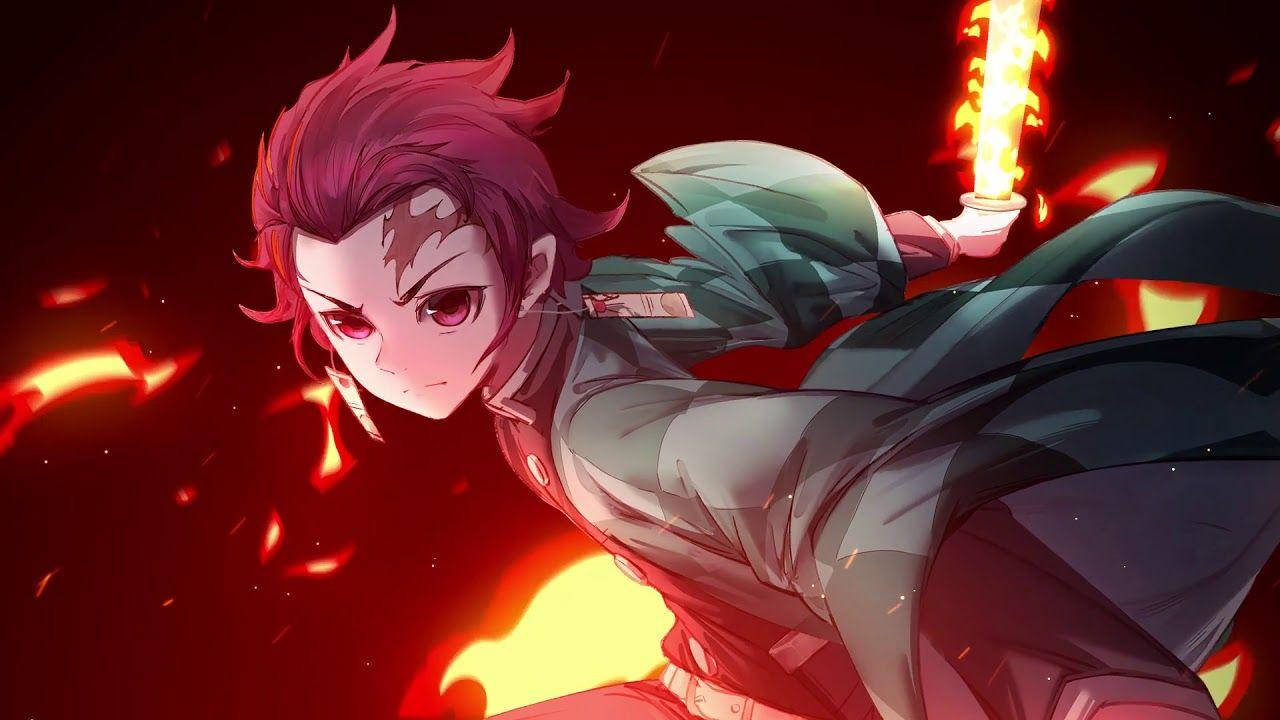 Moto wa Tanjiro wa Demon Slayer Picha ya Ukuta