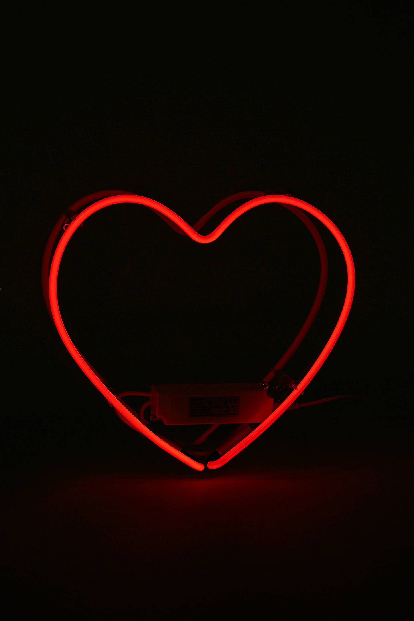 Moyo Mwekundu wa Neon wa Kistaarabu Picha ya Ukuta