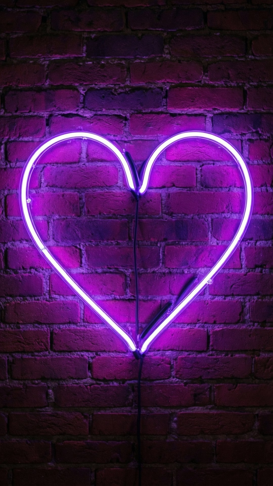 Moyo wa Rangi ya Neoni ya Purple Picha ya Ukuta