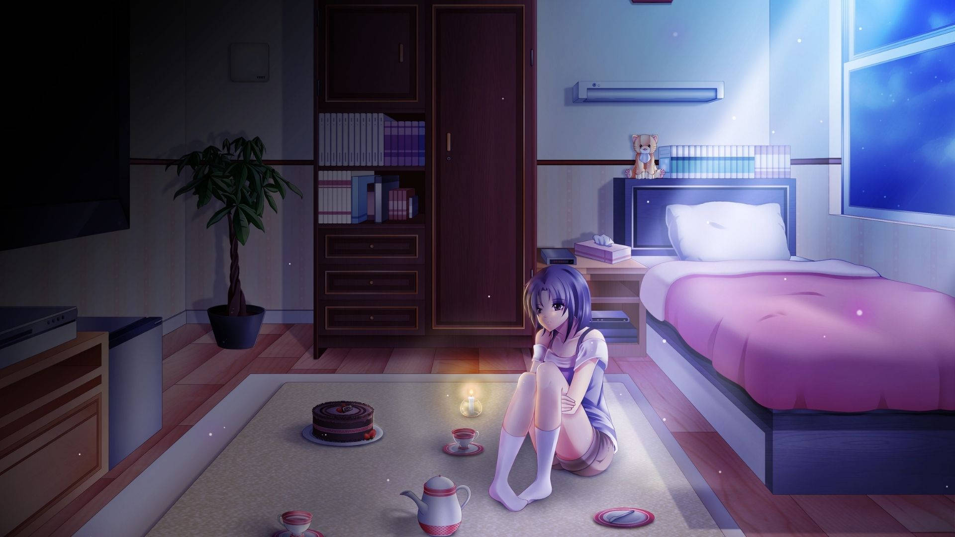 Mpangilio wa Anime wa Kuvutia Picha ya Ukuta