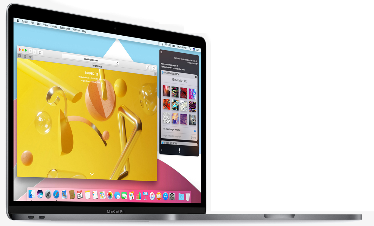 Mpangilio wa Skrini Mbili za Mac Book Pro Picha ya Ukuta