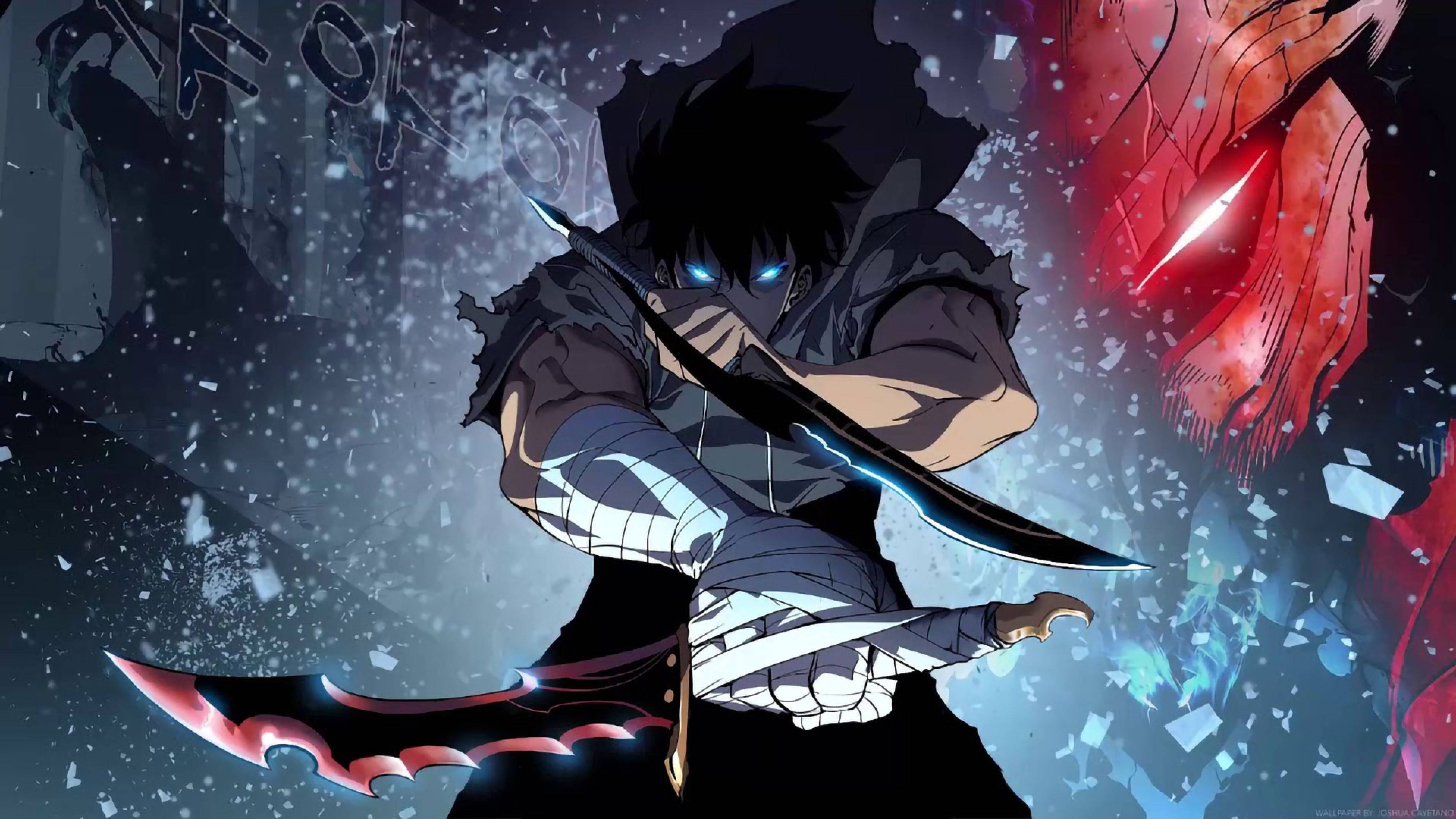 Mpiganaji wa Upanga wa Michezo ya Anime Picha ya Ukuta