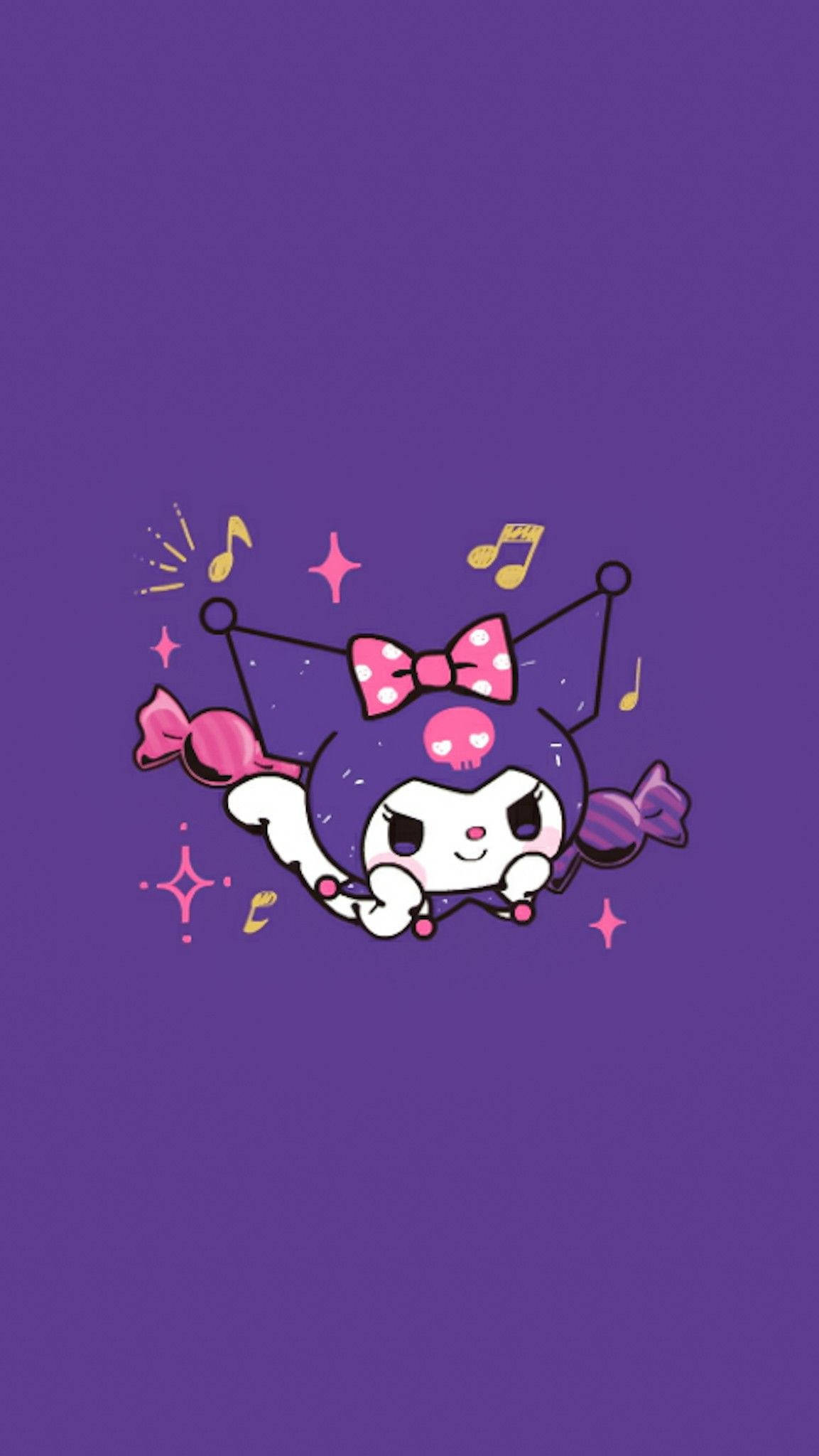 Mpinzani wa My Melody Kuromi Violet Picha ya Ukuta