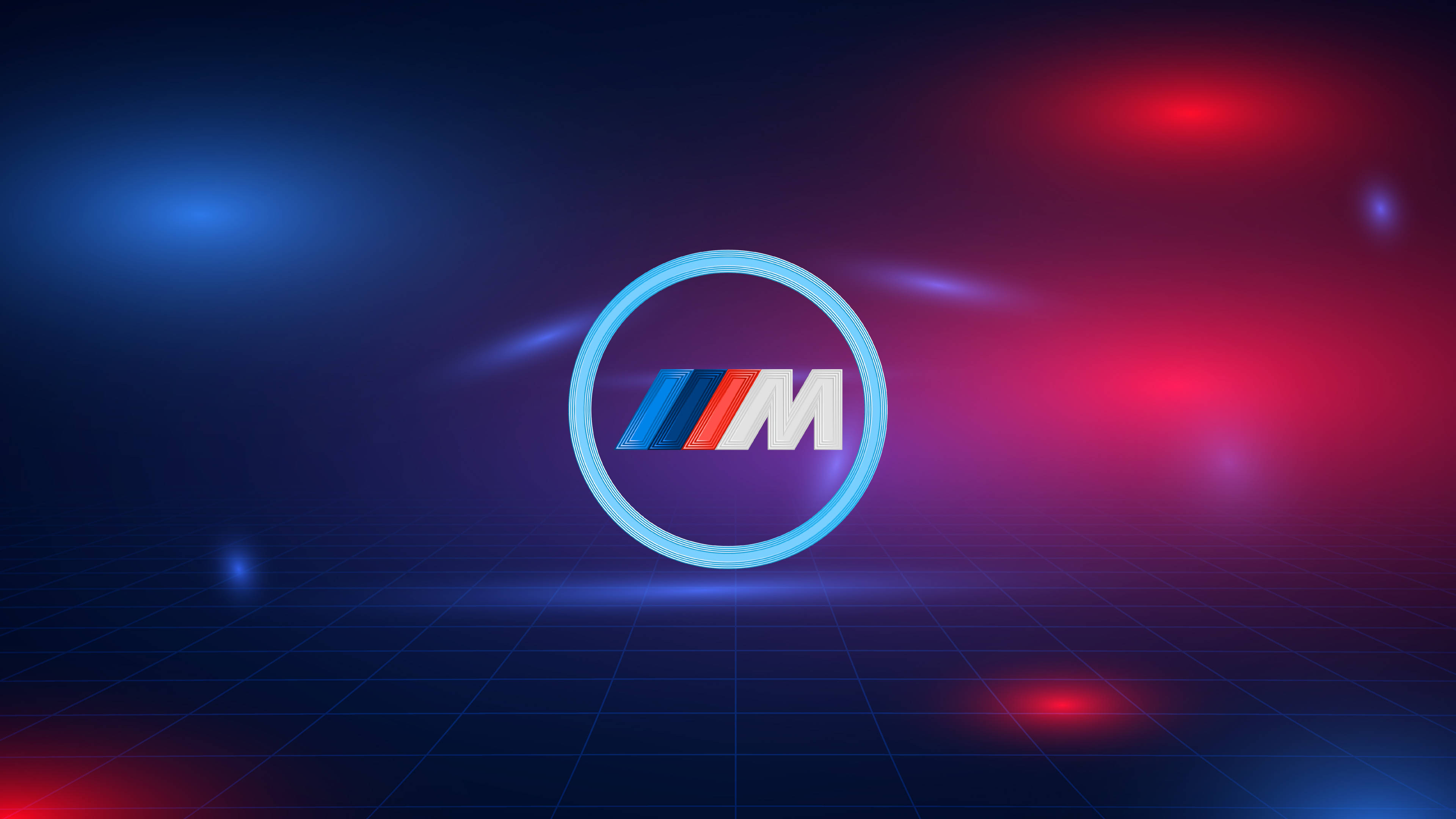Mpira Mwekundu Mweupe Logo la BMW M Picha ya Ukuta