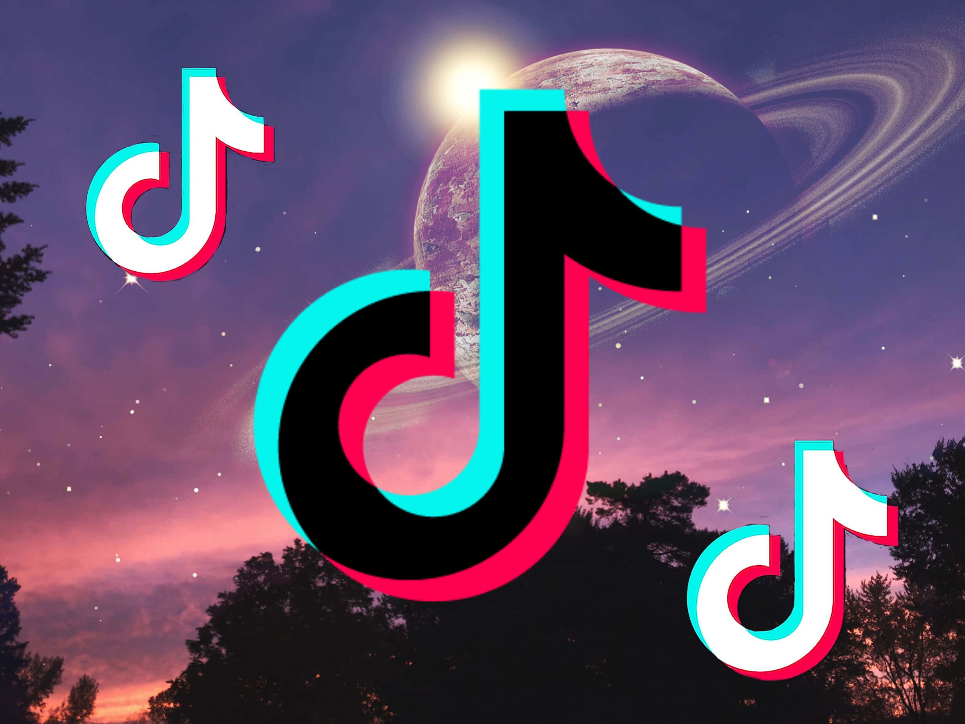Mpira wa Galaxy wa TikTok Aesthetics Picha ya Ukuta