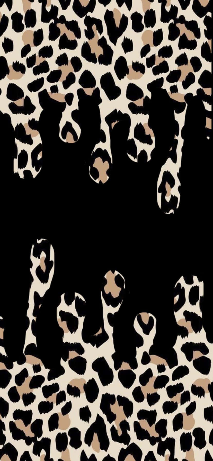 Mrembo Cheetah Print Pattern Drip Picha ya Ukuta