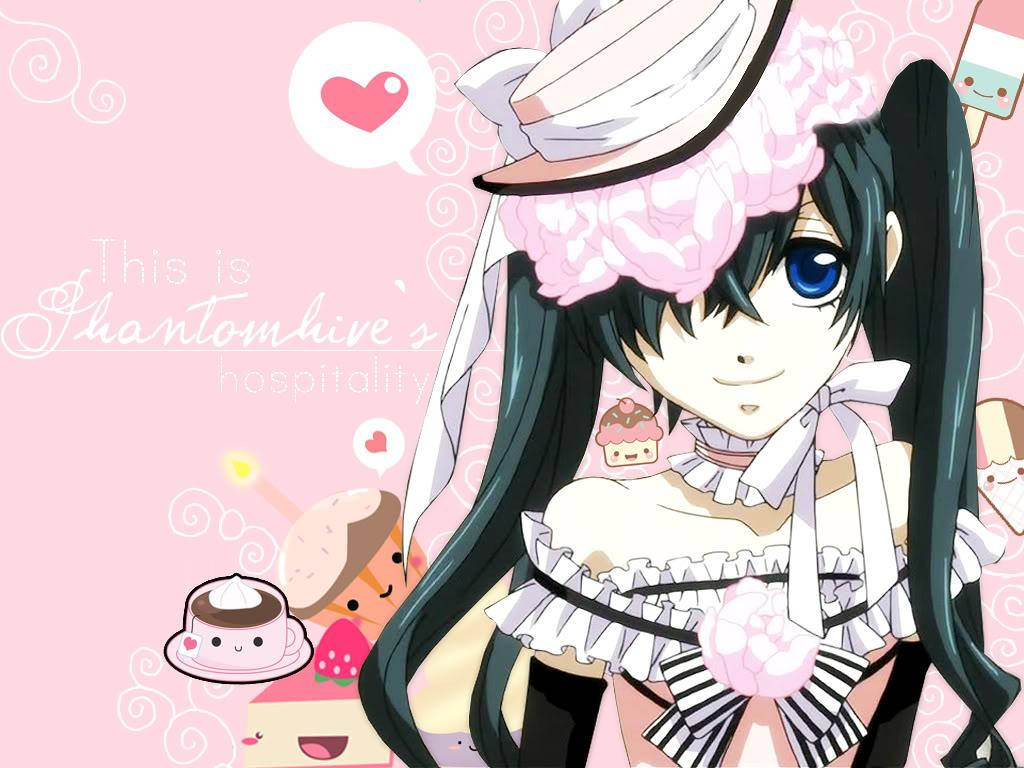 Mrembo wa Anime Ciel Phantomhive Picha ya Ukuta