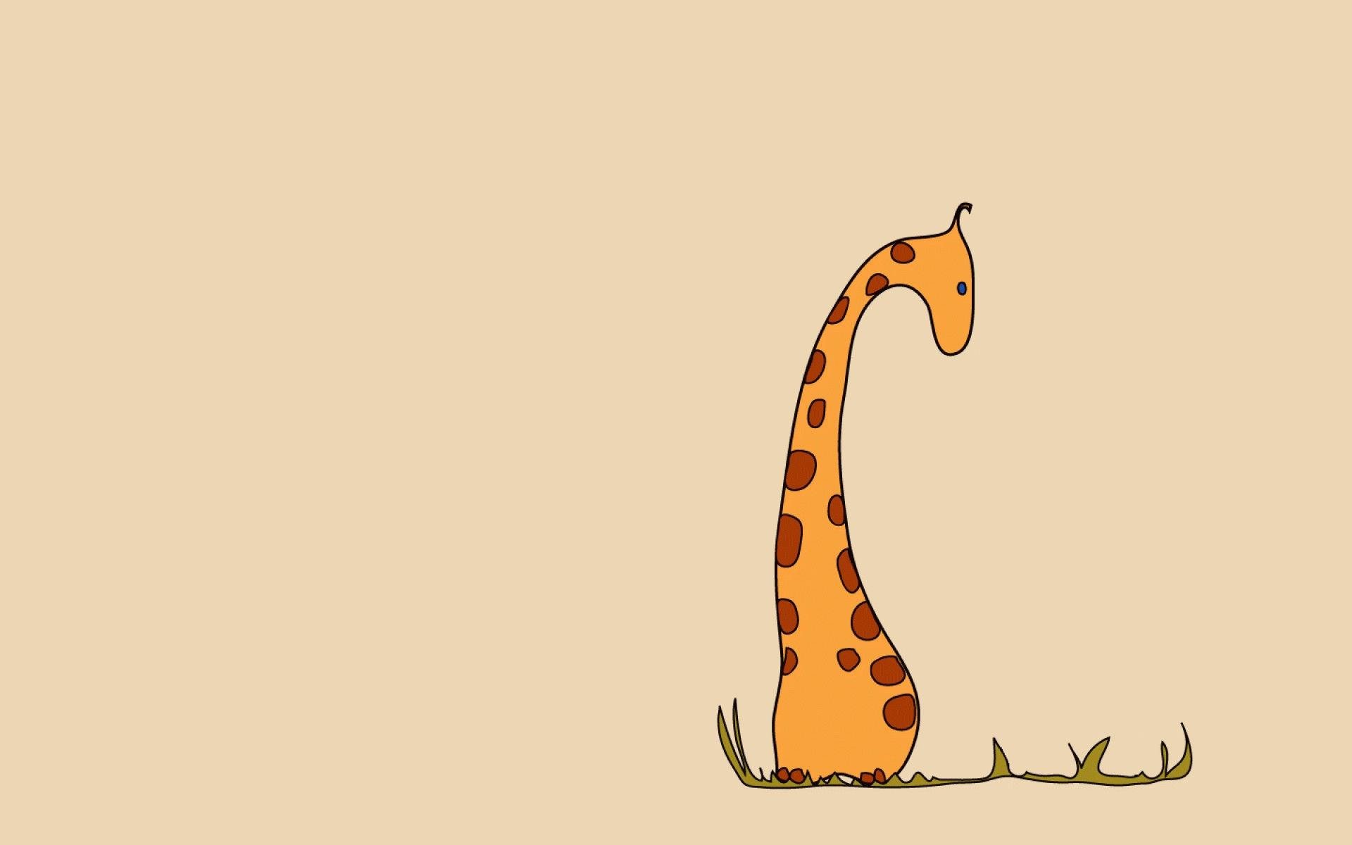 Mrembo wa Giraffe wa Tumblr Aesthetic Picha ya Ukuta