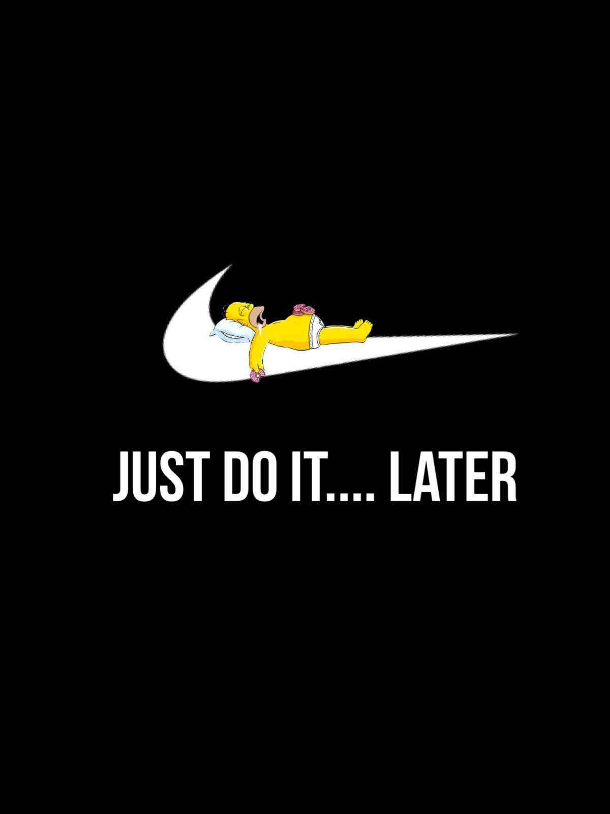 Mrembo wa Homer Mcheshi wa Nike Picha ya Ukuta