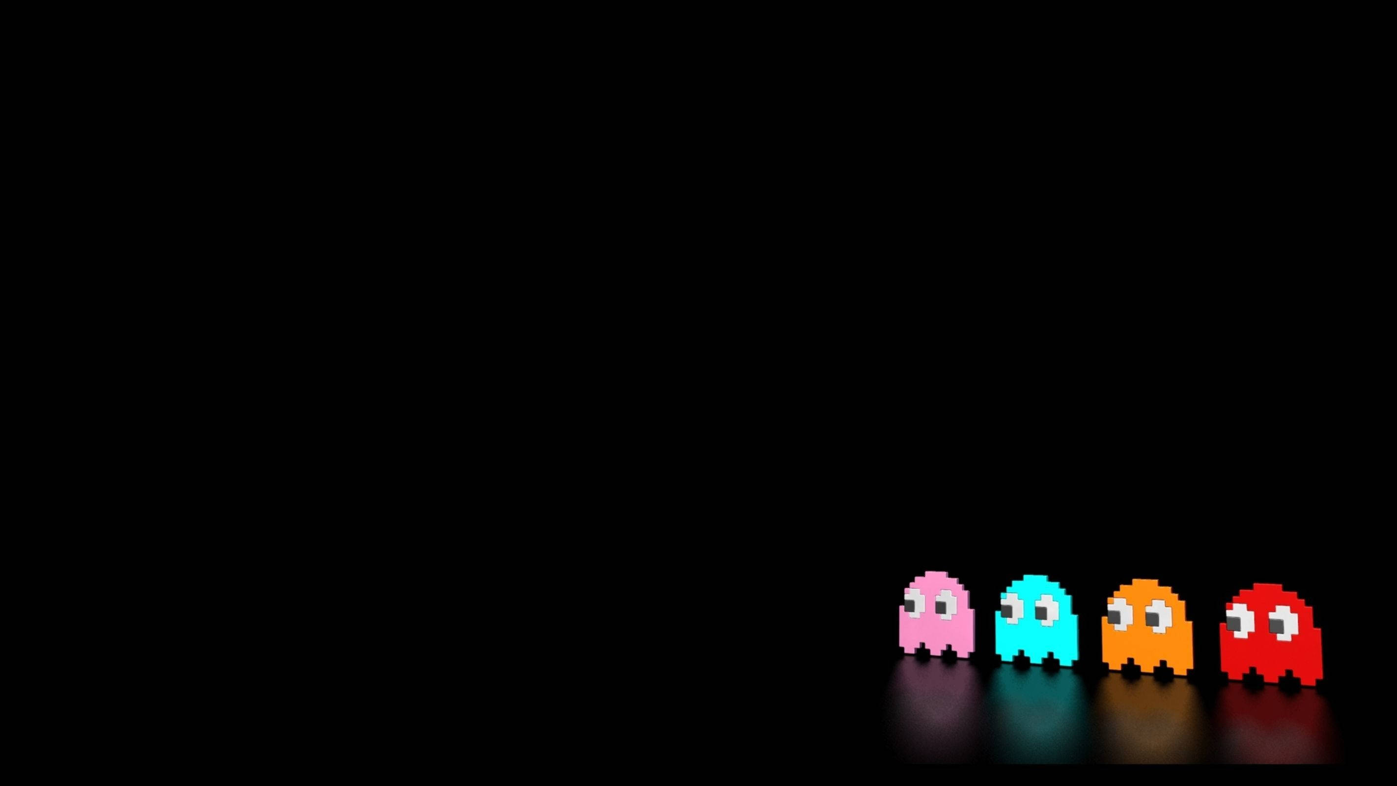 Mrembo wa Retro Pac-Man Ghosts Picha ya Ukuta