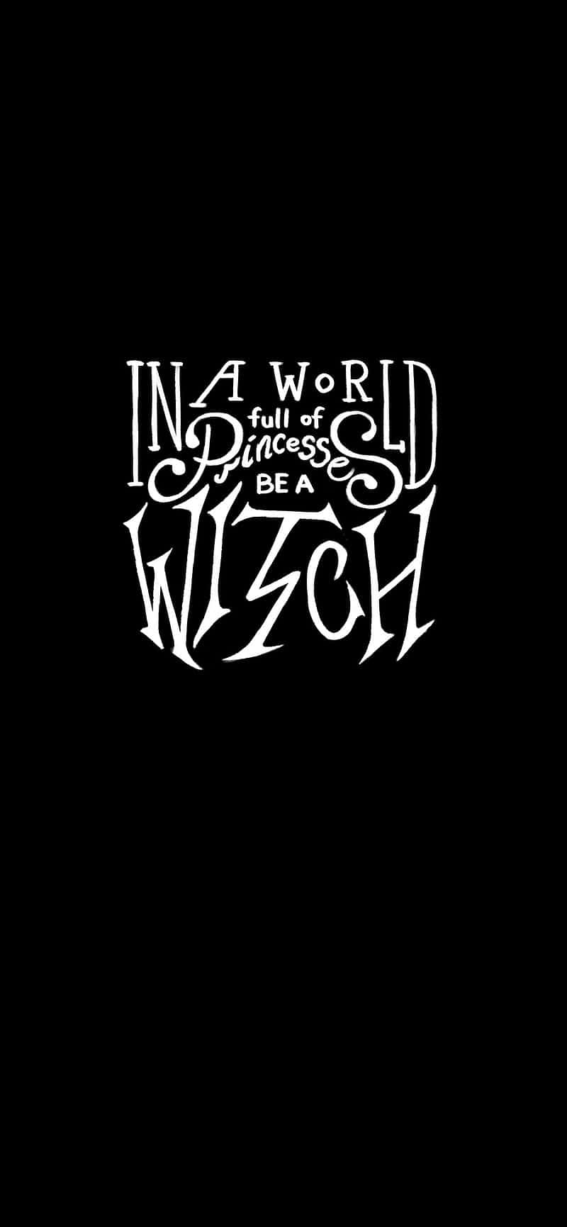 Mrembo wa Typografia ya Witchy Picha ya Ukuta