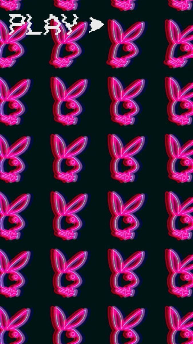 Mrembo wa Y2k Pink Playboy Bunny Picha ya Ukuta