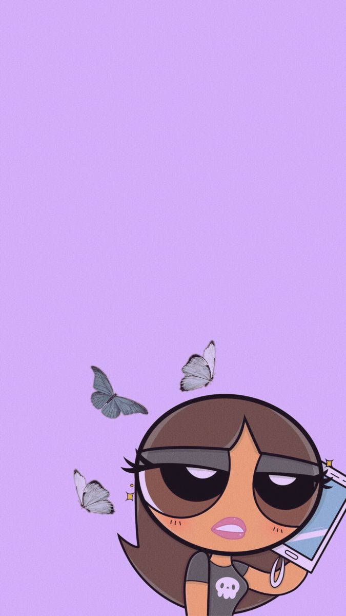 Msanii wa Katuni wa Aesthetic wa Powerpuff Girl Picha ya Ukuta