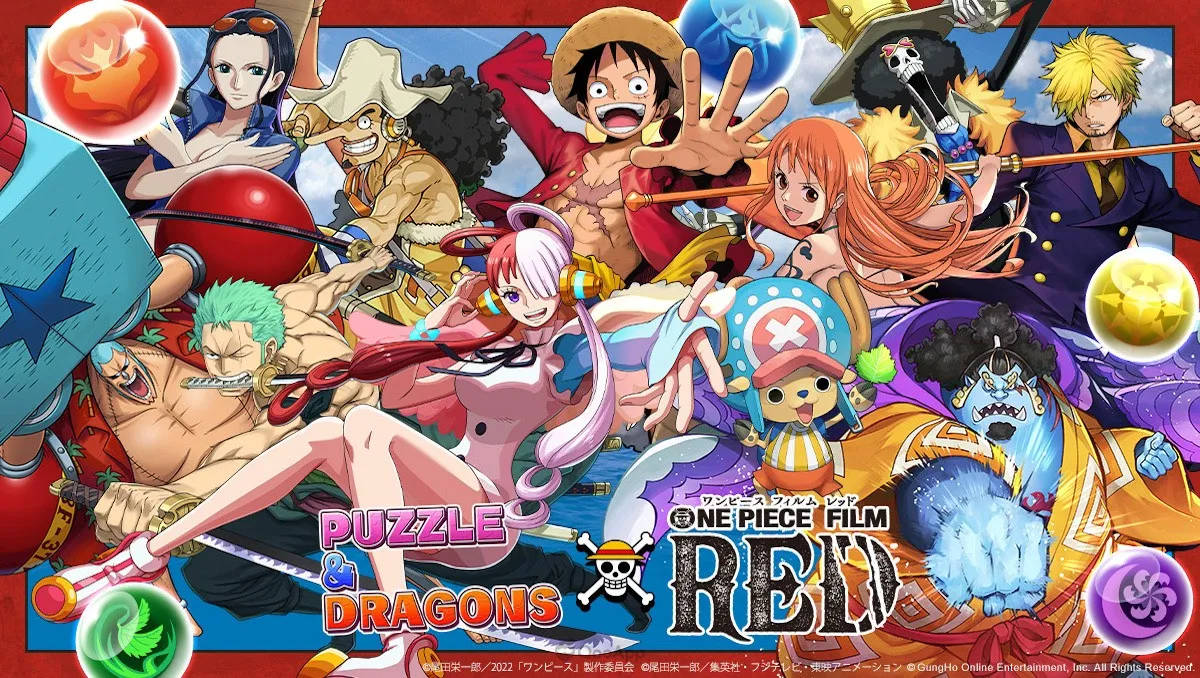 Mseto wa One Piece Film Red na Puzzle and Dragons Picha ya Ukuta