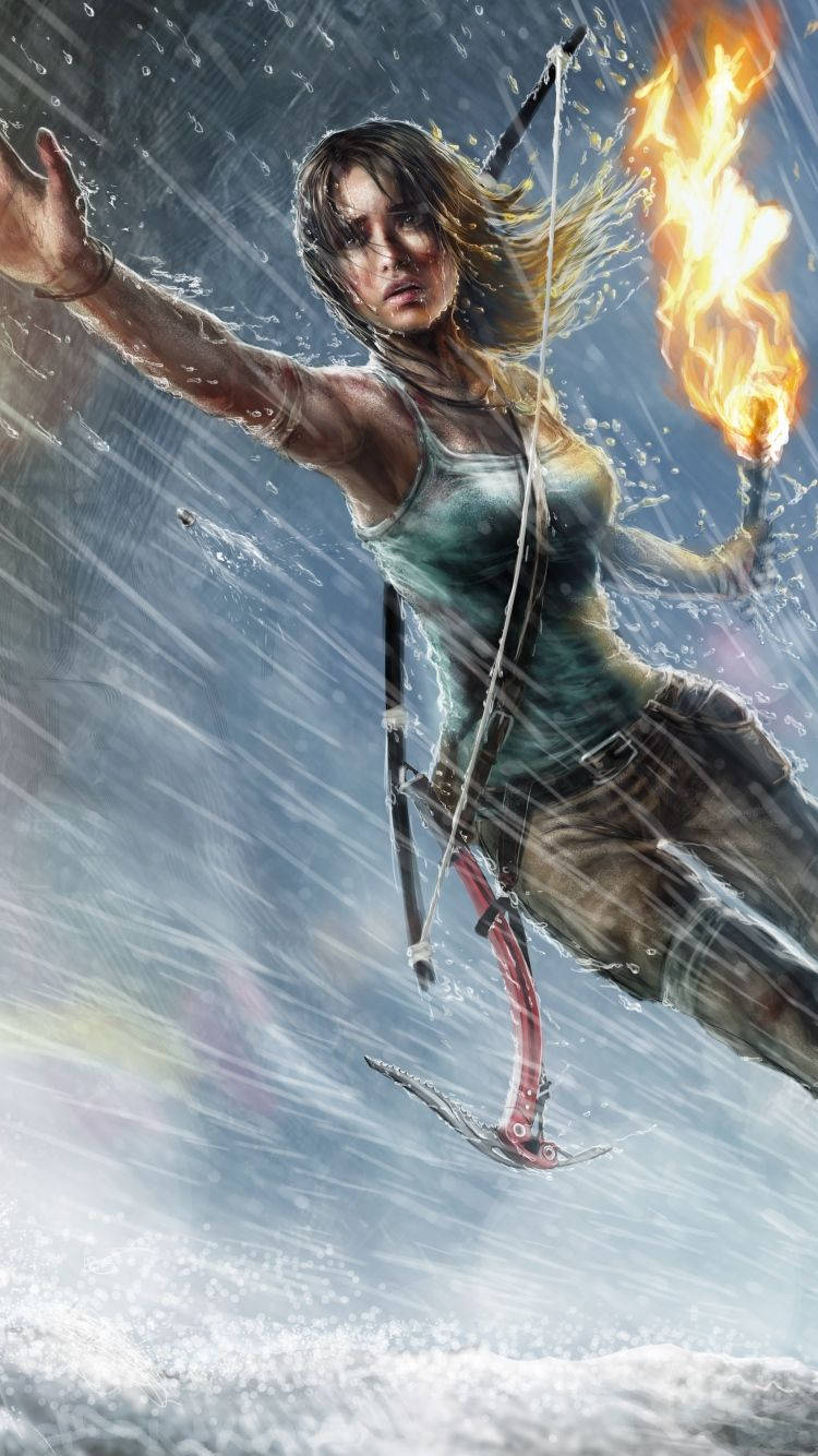 Mshale wa Mwanga Tomb Raider iPhone Picha ya Ukuta