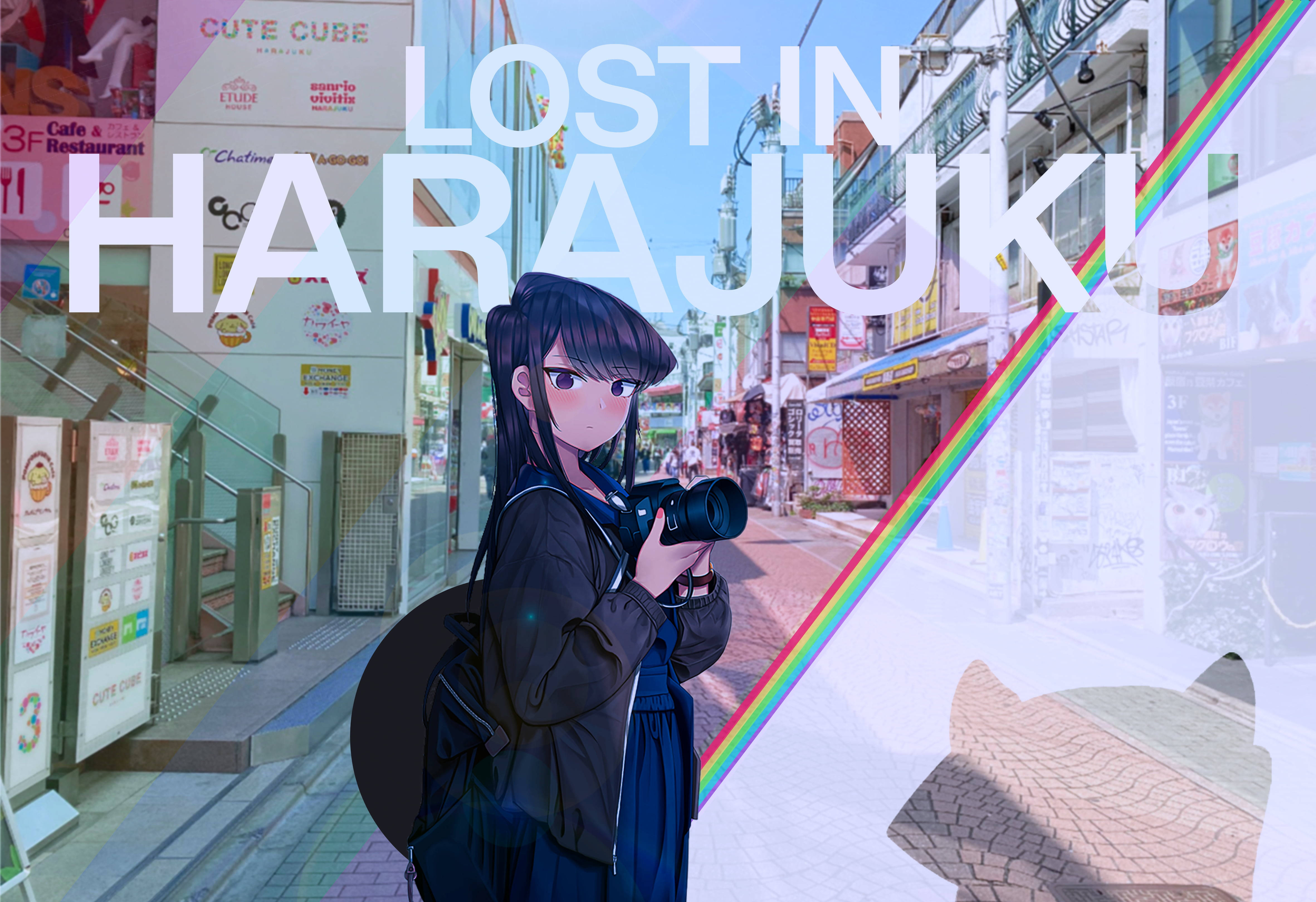 Msichana Aliyepotea Harajuku Tokyo Japan Picha ya Ukuta