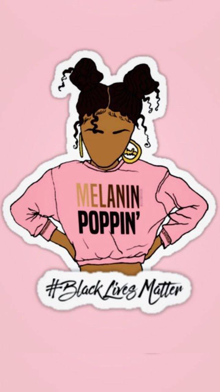 Msichana Mweusi Baddie Akiwa na Suti ya Melanin Poppin' Picha ya Ukuta