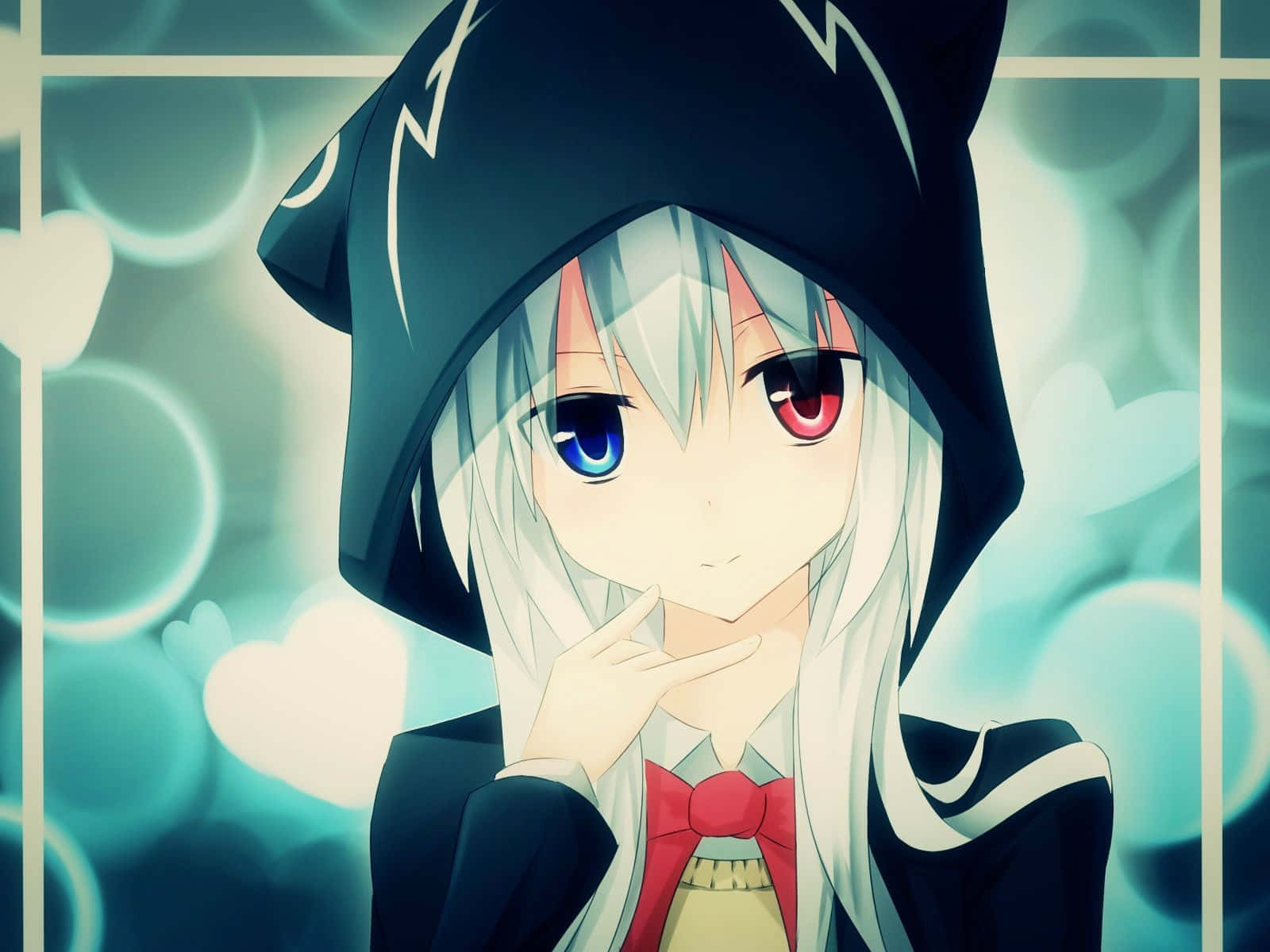 Msichana wa Anime Anafurahia Faraja Katika Hoodie Yake ya Joto. Picha ya Ukuta