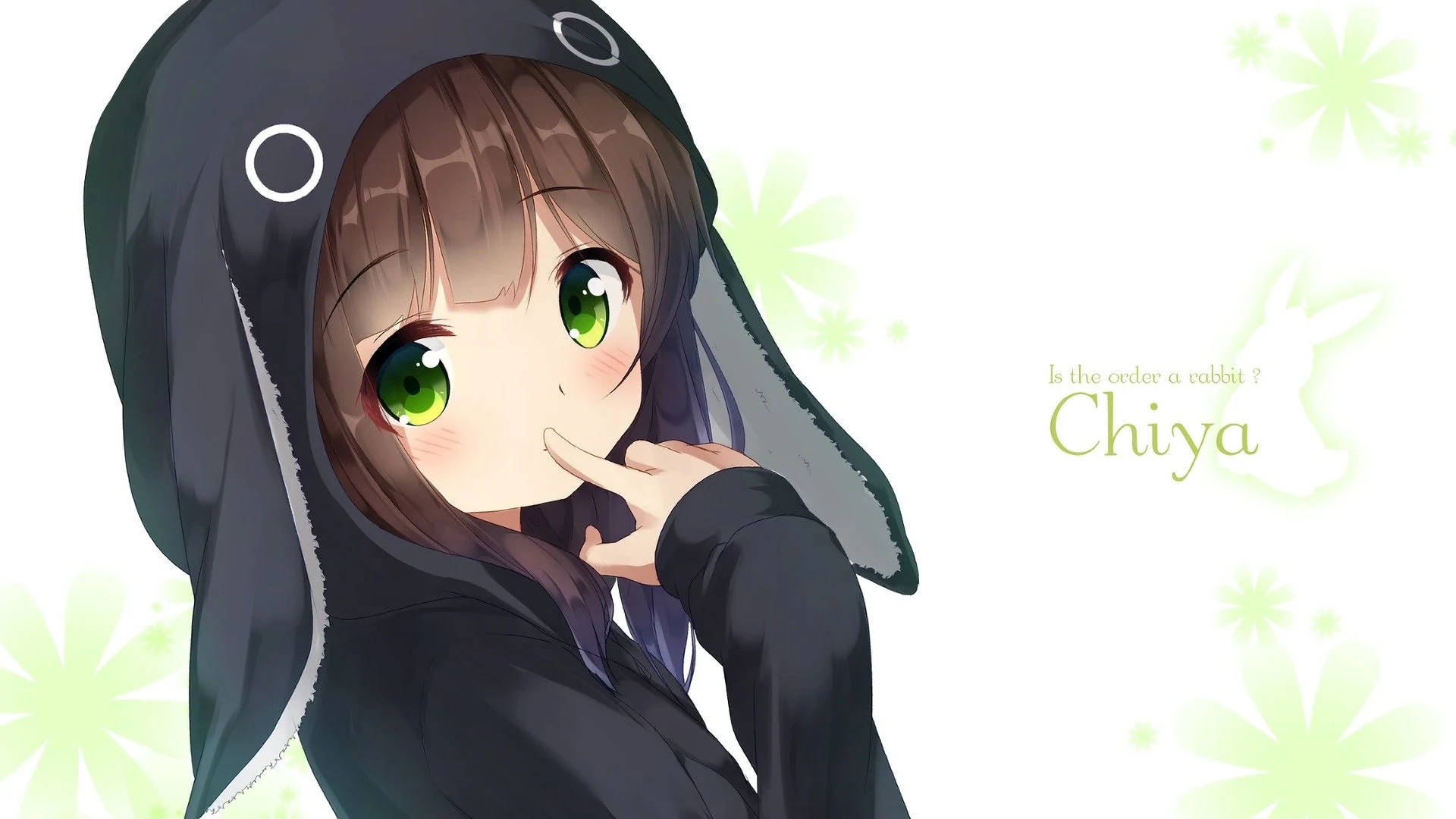 Msichana wa Anime Hoodie Chiya Picha ya Ukuta