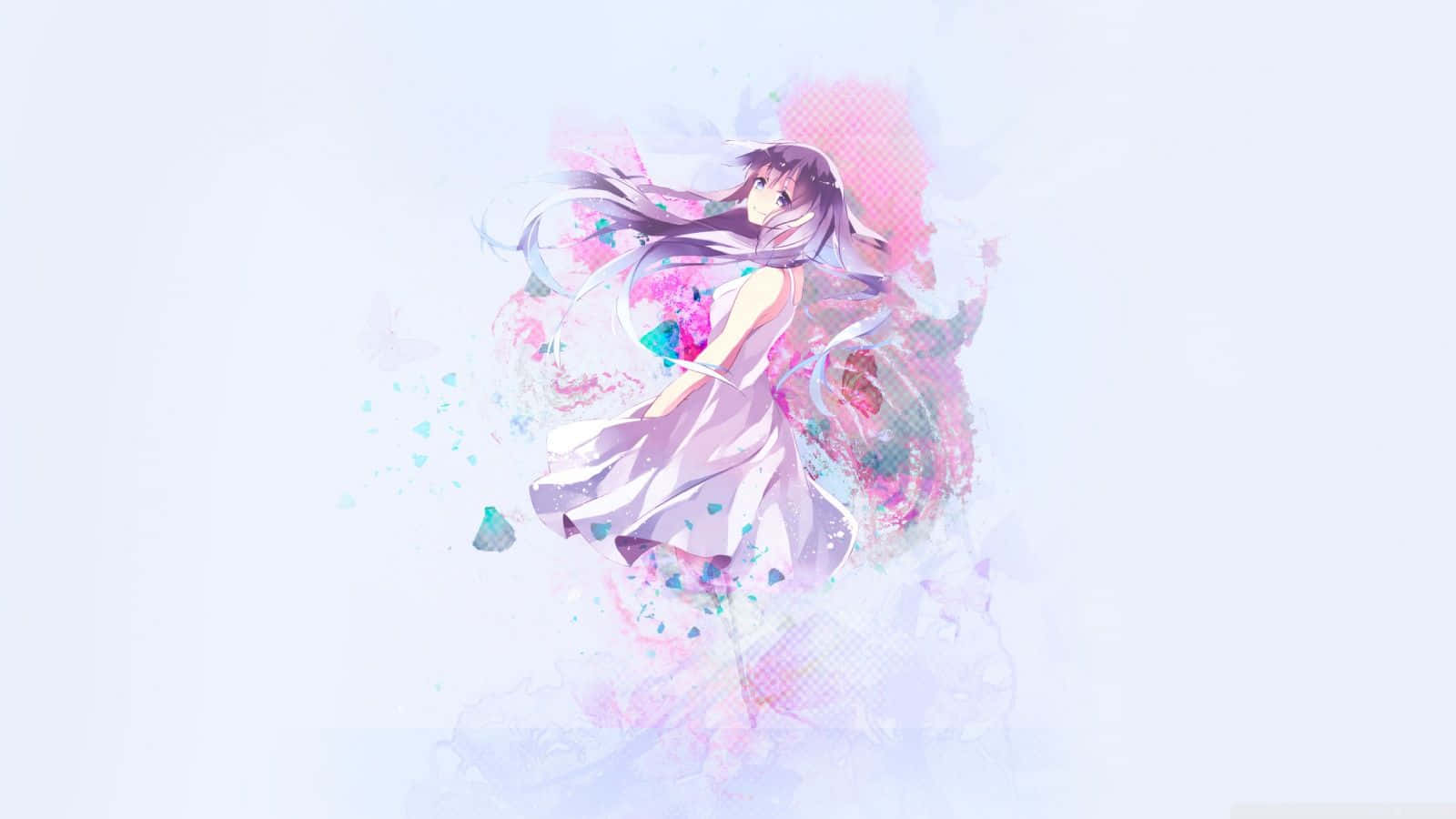 Msichana wa Anime wa Pastel Kawaii Picha ya Ukuta