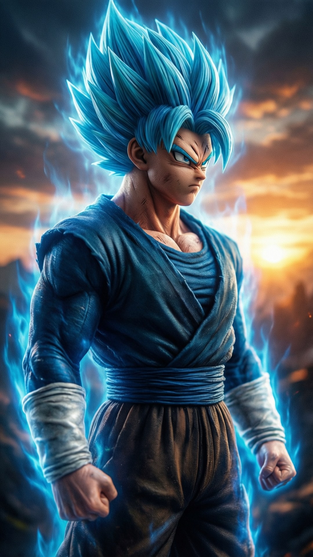 Msimamo wa Gogeta Bluu Picha ya Ukuta