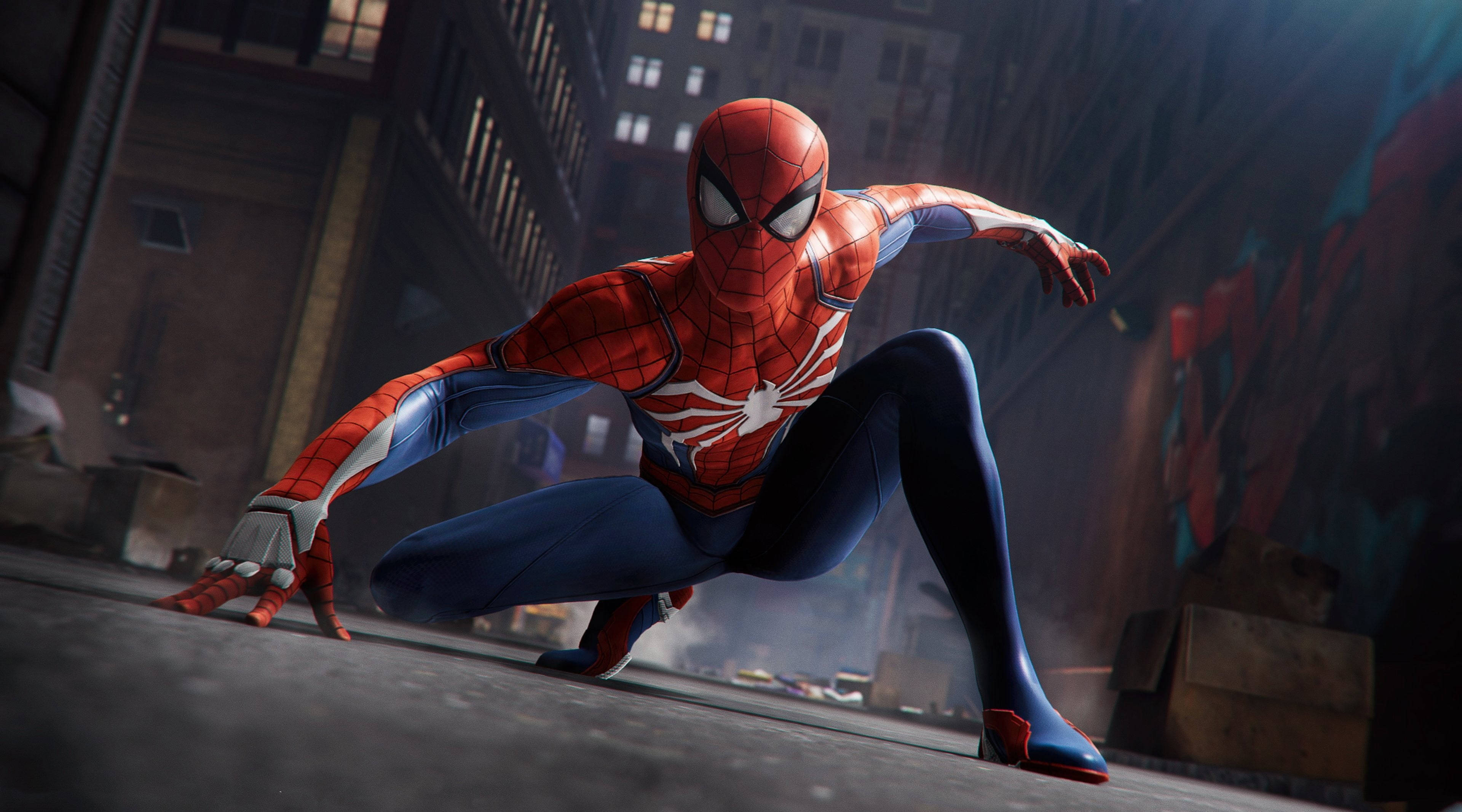 Msimamo wa Spider-Man 1080p ya Michezo ya Kubahatisha Picha ya Ukuta