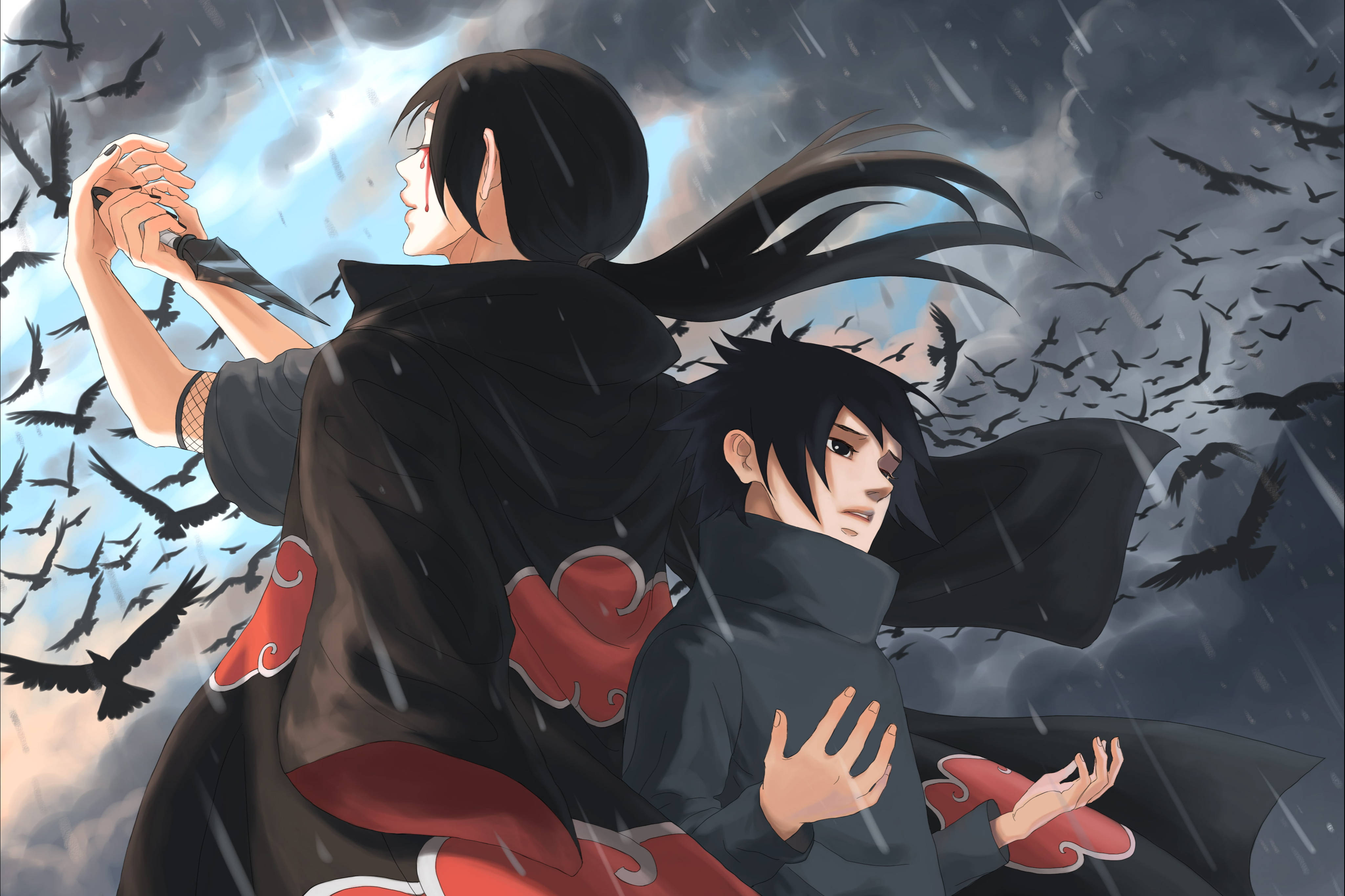 Msimamo wa Vita Mkali - Naruto Uzumaki katika Ubora wa 4K Picha ya Ukuta
