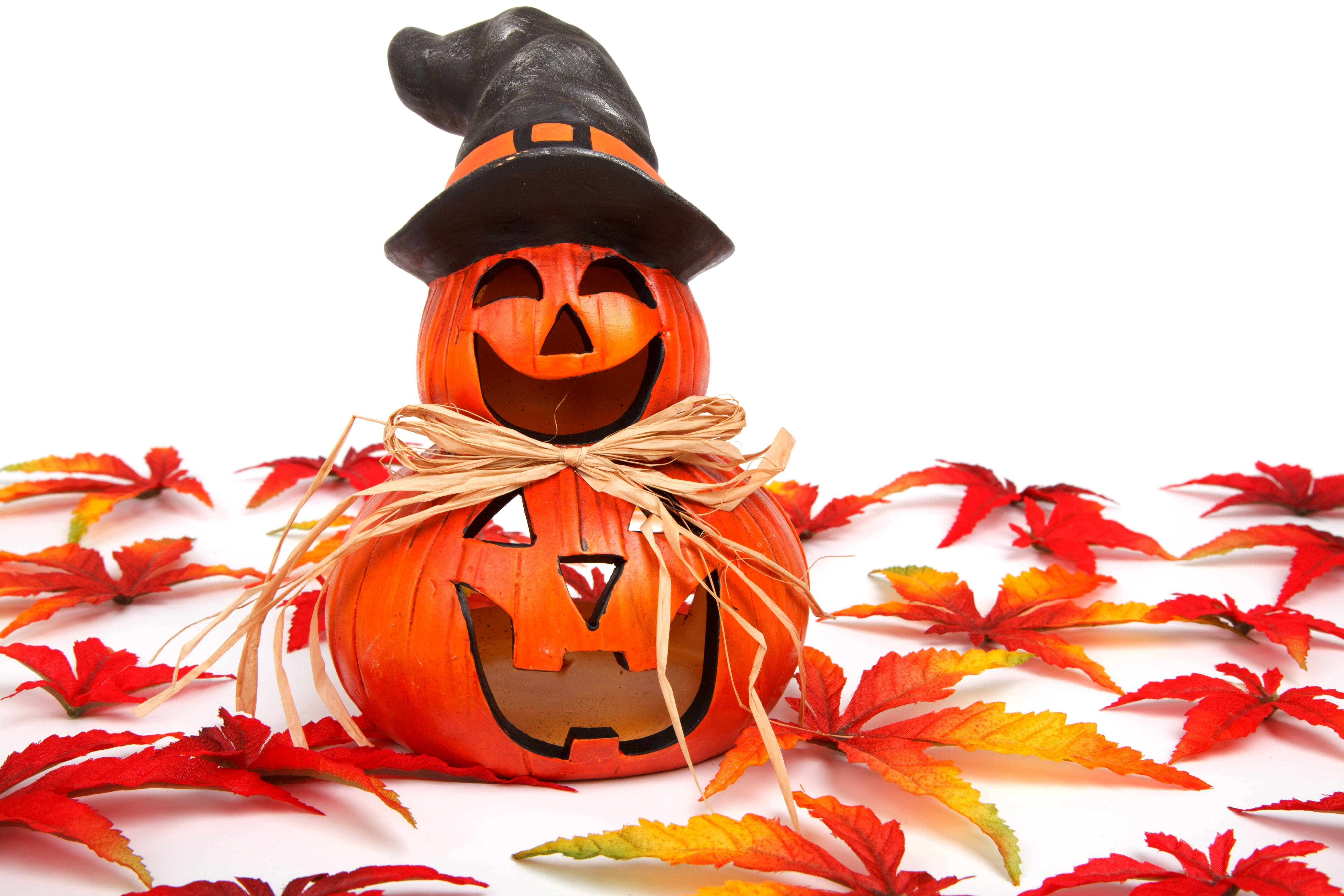 Msimu wa Halloween wa Kuwa na Kibuyu cha Jack O' Lantern Picha ya Ukuta