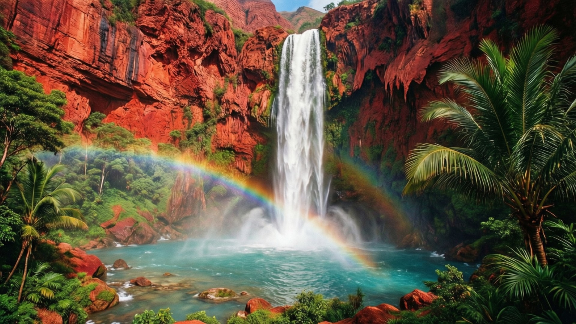 Msimu wa Mvua wa Mwamba Picha ya Ukuta