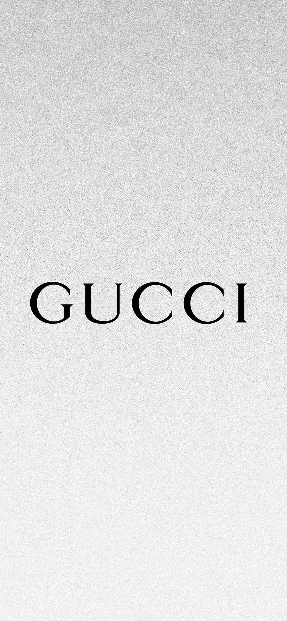 Msingi wa Kifahari wa Rangi ya Kijivu na Nyeupe wa Gucci Picha ya Ukuta