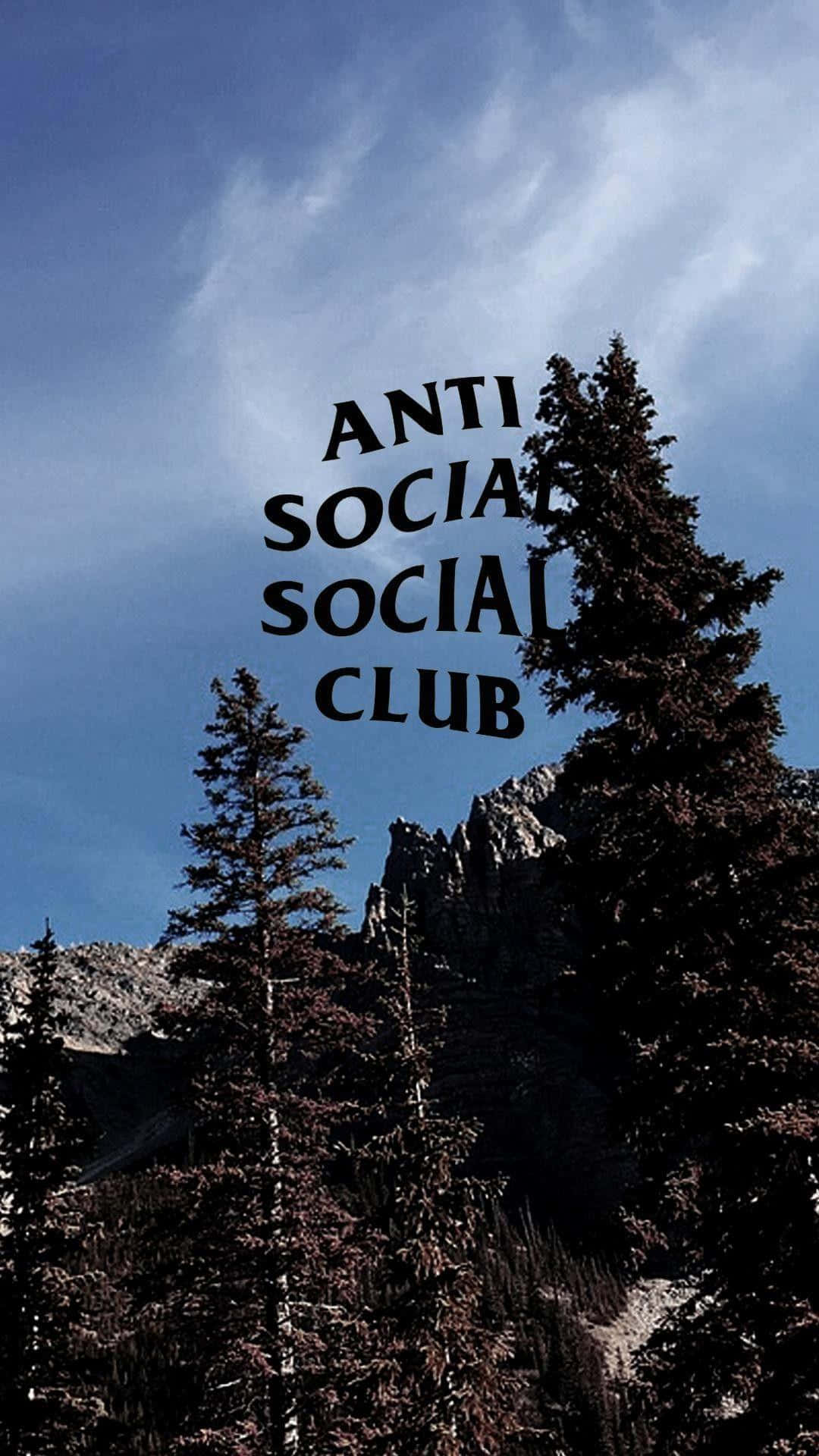 Msitu na Nembo ya Anti Social Club iPhone Picha ya Ukuta