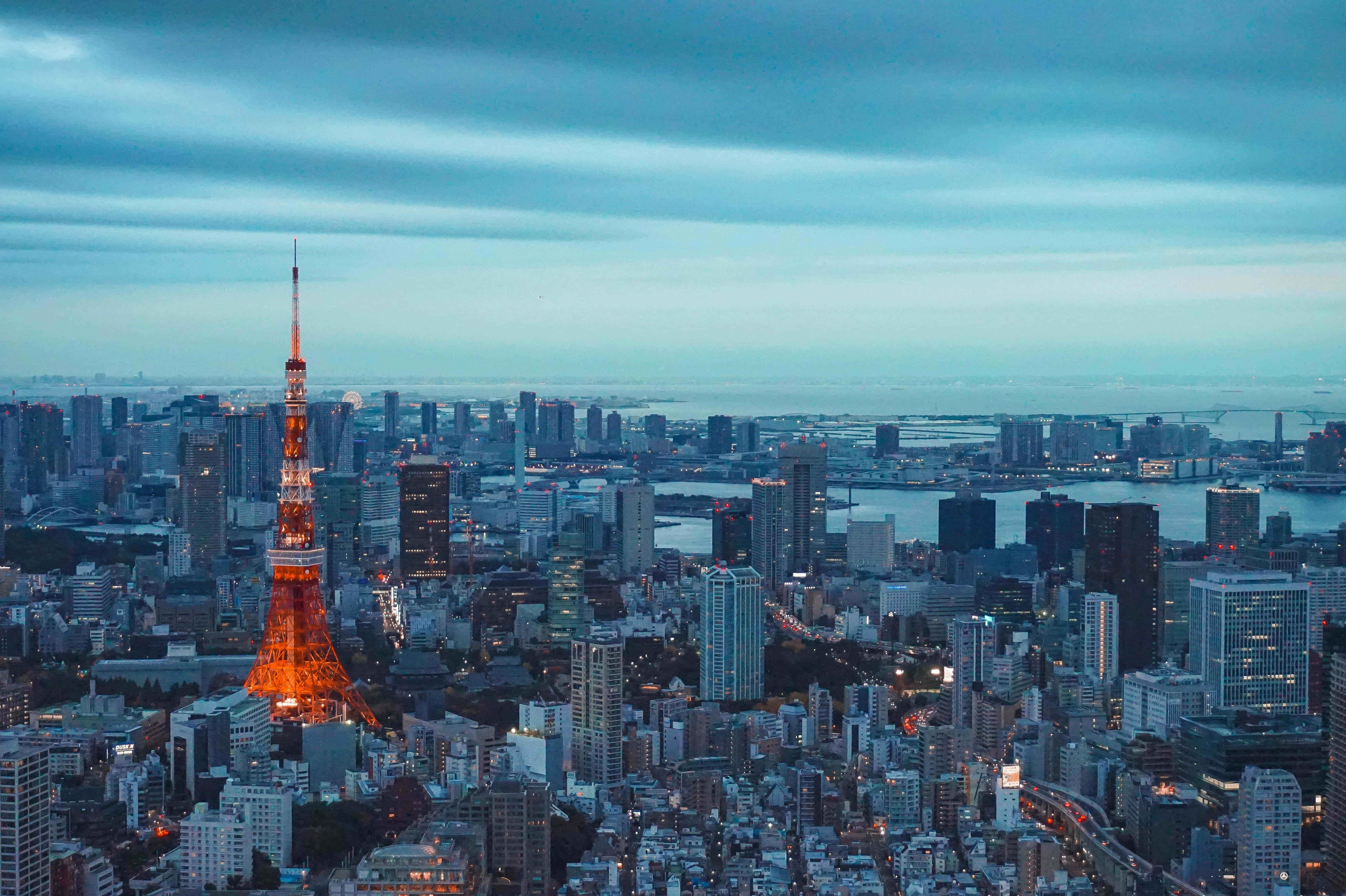Mtazamo Kamili wa Jiji la Tokyo Nchini Japani Picha ya Ukuta