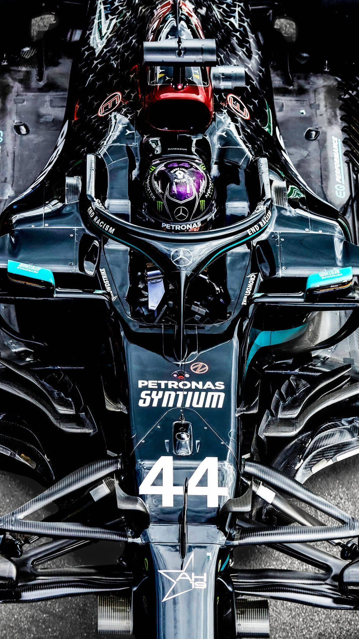 Mtazamo wa Juu wa Lewis Hamilton Picha ya Ukuta