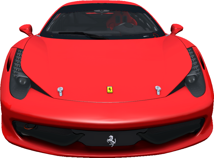 Mtazamo wa Mbele wa Ferrari Nyekundu Picha ya Ukuta