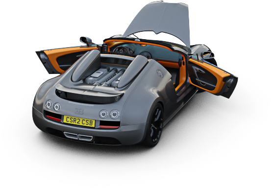 Mtazamo wa Nyuma wa Bugatti Veyron Grand Sport Vitesse Picha ya Ukuta
