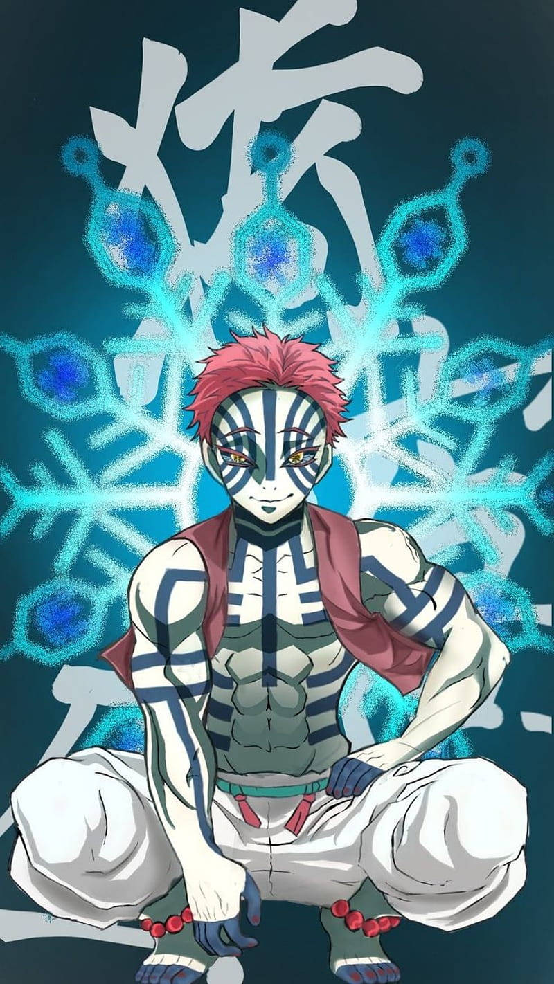 Mtego wa Kifo wa Akaza wa Demon Slayer Picha ya Ukuta
