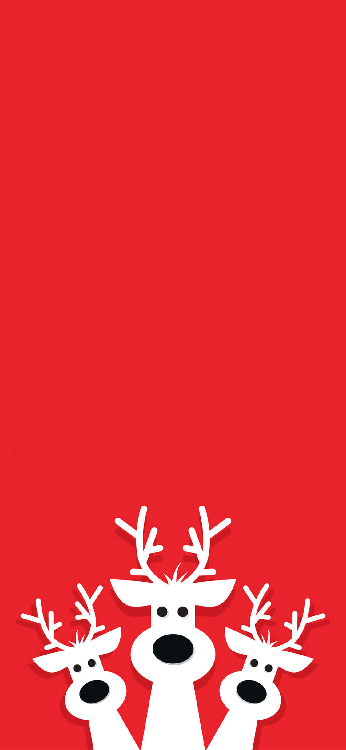 mti wa krismasi wa reindeer vector Picha ya Ukuta