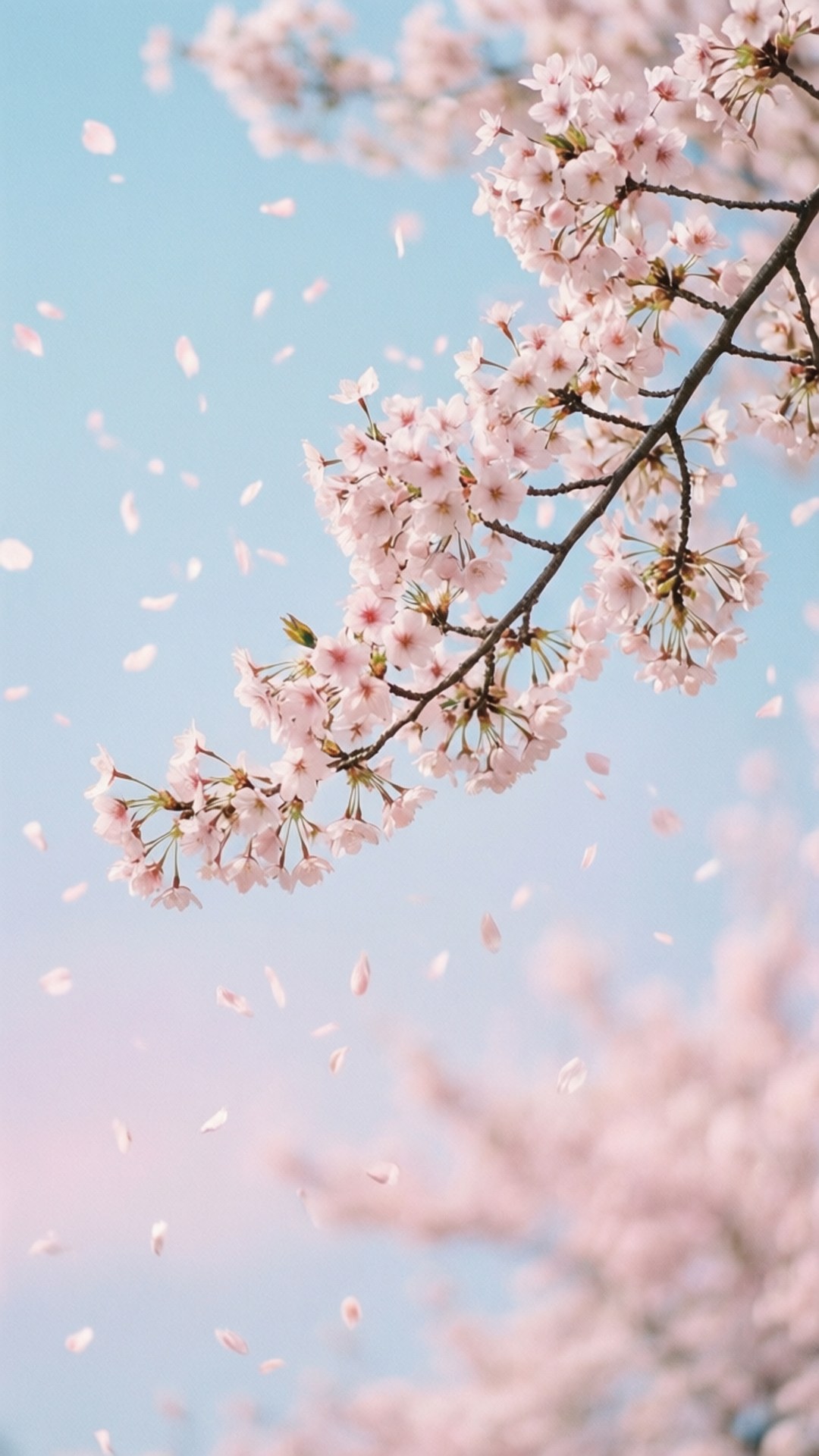 Mti wa Sakura Mweupe Picha ya Ukuta