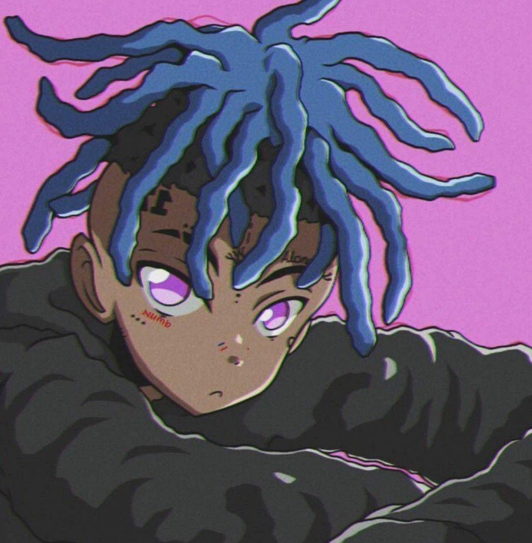 Mtindo wa Retro wa Anime wa Xxxtentacion Picha ya Ukuta