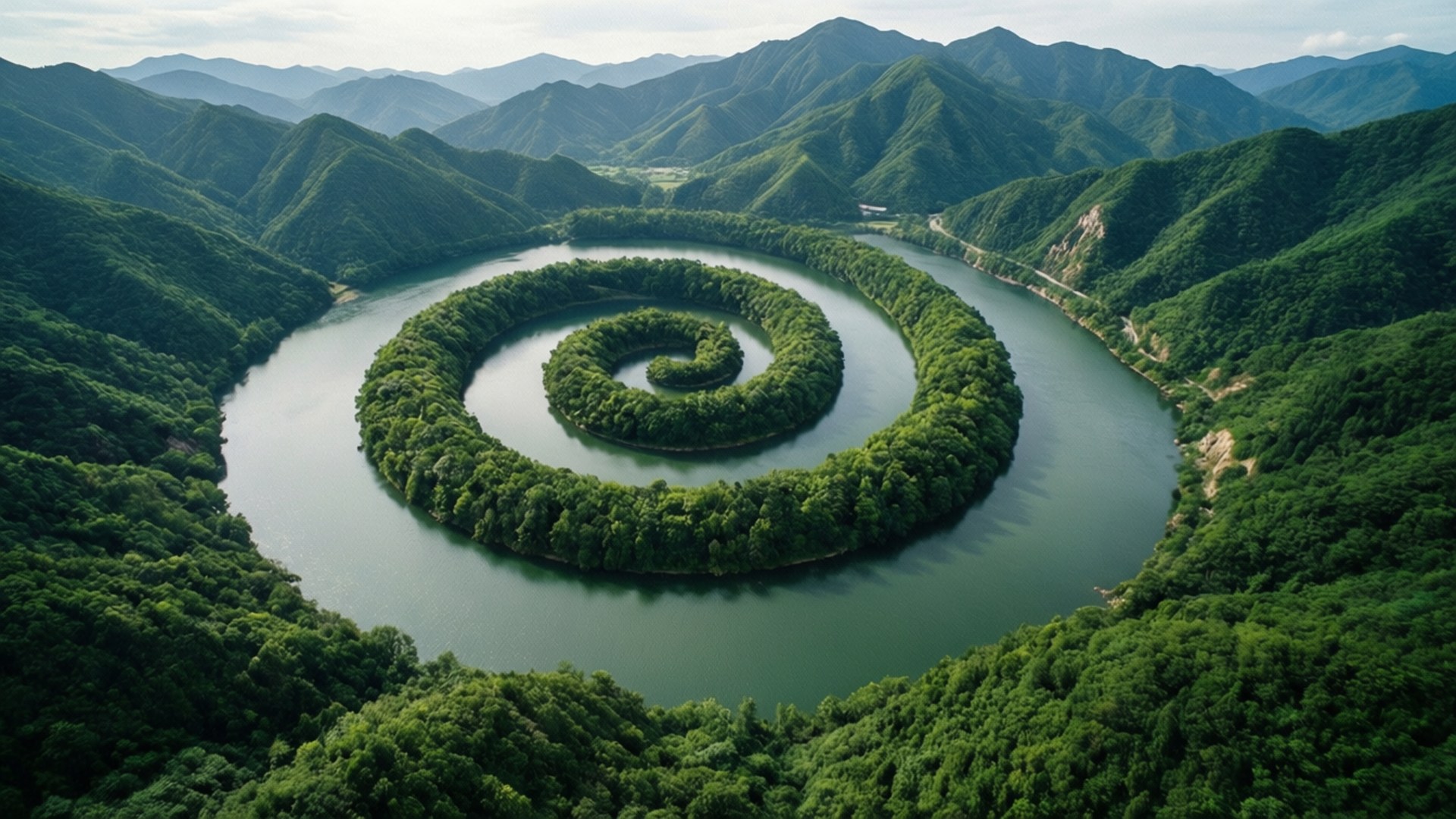 Mto wa Spiral Picha ya Ukuta