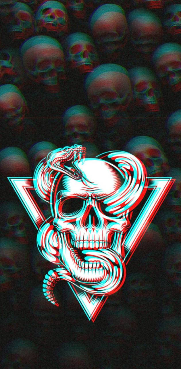 Mtu Mwili na Nyoka wa Aesthetic Trippy Picha ya Ukuta