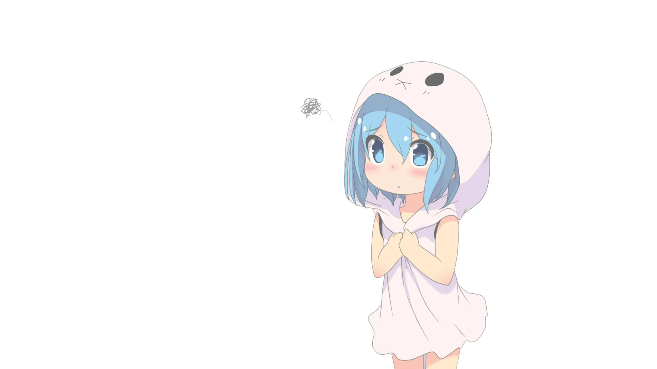 Mtu wa Anime Mwenye Mwili wa Bluu Picha ya Ukuta