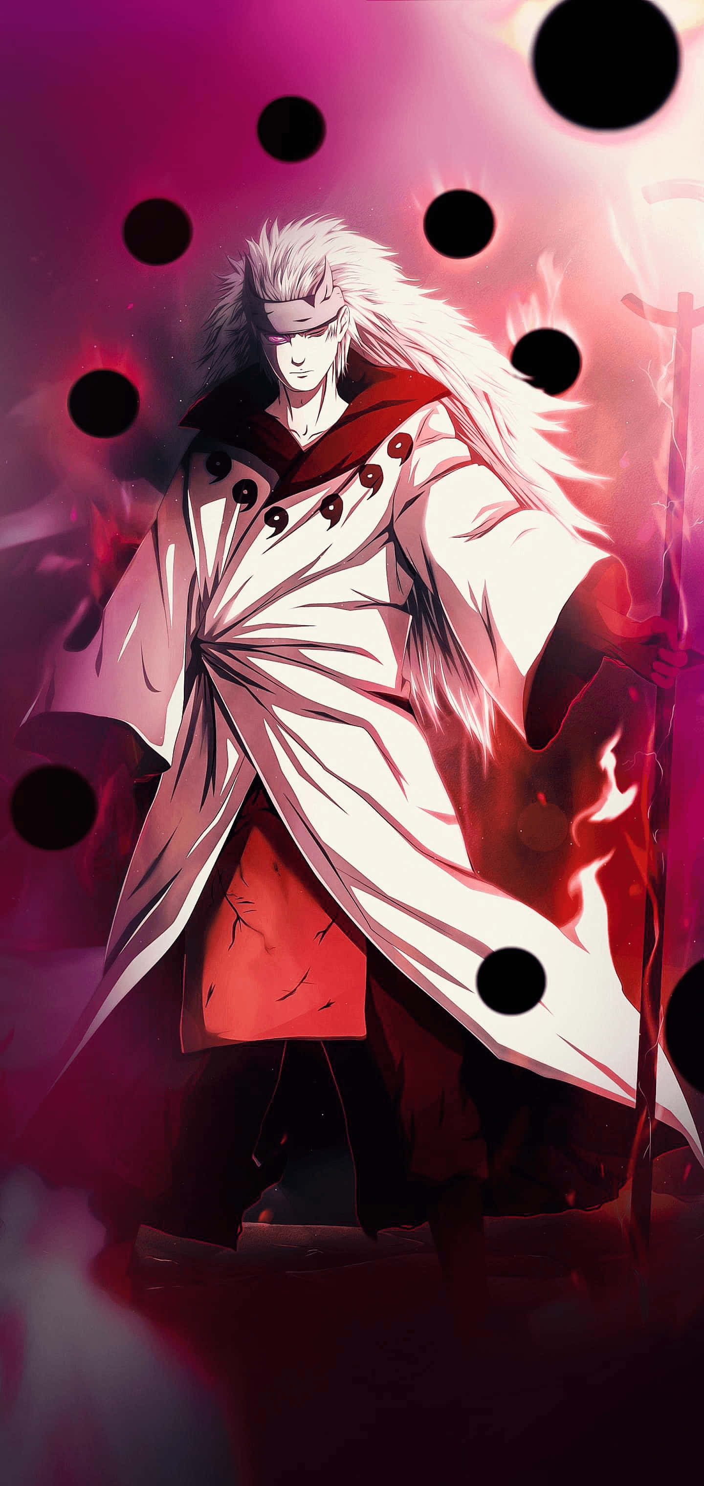 Mtu wa Anime Mwenye Kufadhaika Katika Fikra Picha ya Ukuta