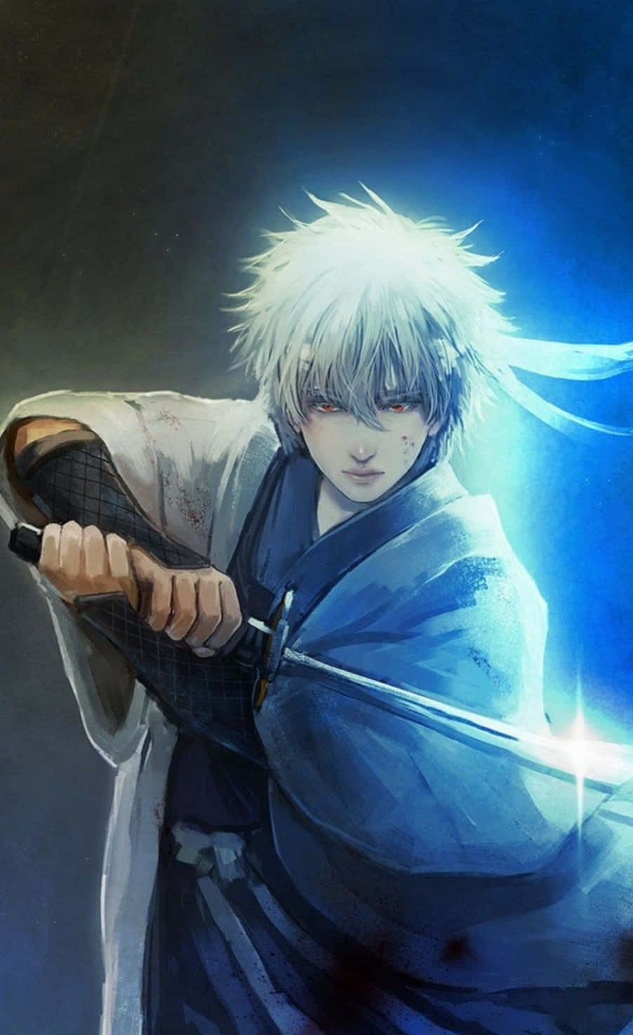 Mtu wa Anime Mzuri Gintoki kutoka Gin Tama Picha ya Ukuta