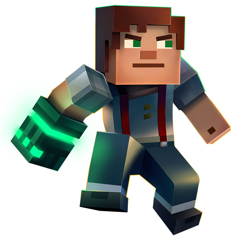 Mtu wa Minecraft Akiwa na Mwanga wa Kijani Picha ya Ukuta