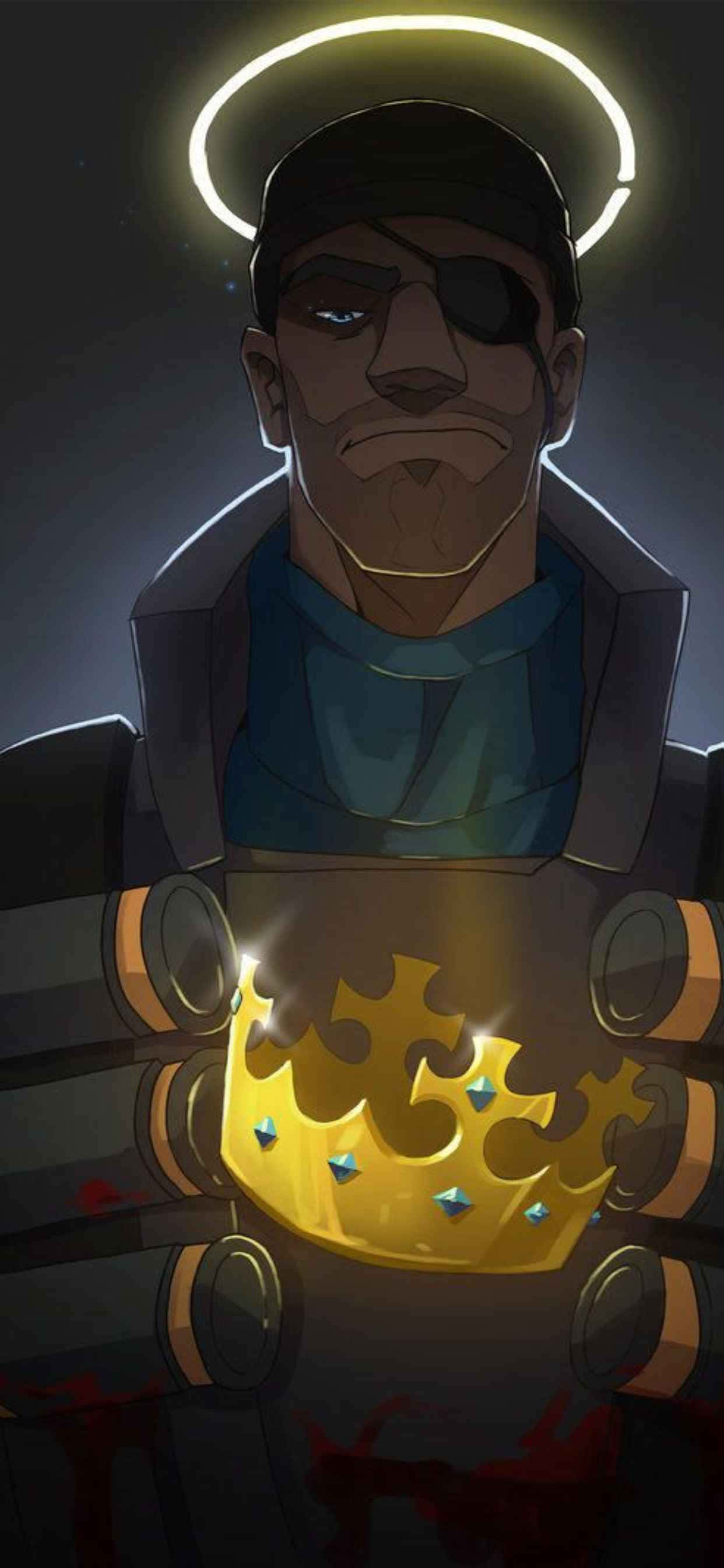 Mtu wa Timu ya Bluu Mandhari ya iPhone Xs Max Team Fortress 2 Picha ya Ukuta
