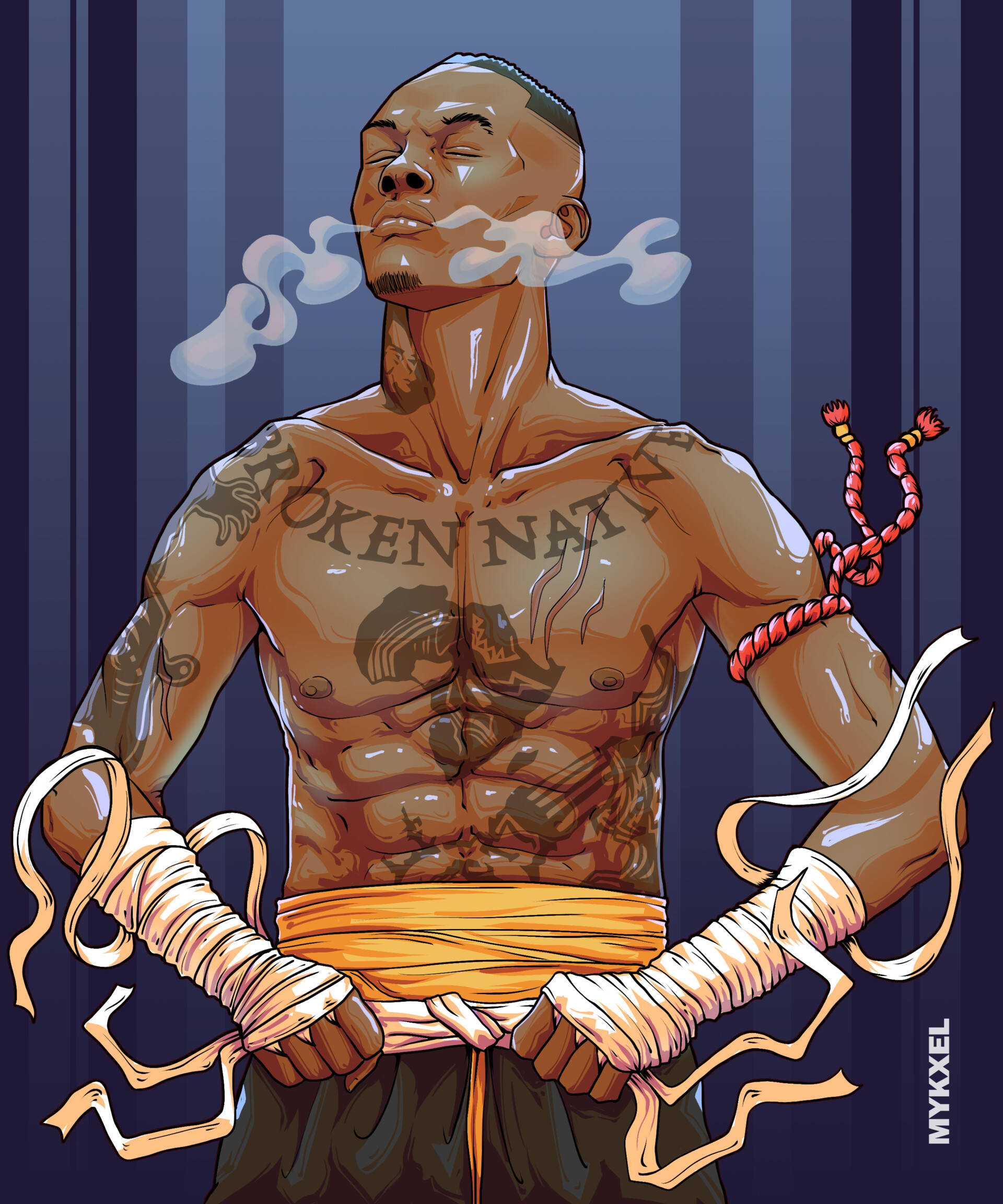 Muay Thai Israel Adesanya Picha ya Ukuta